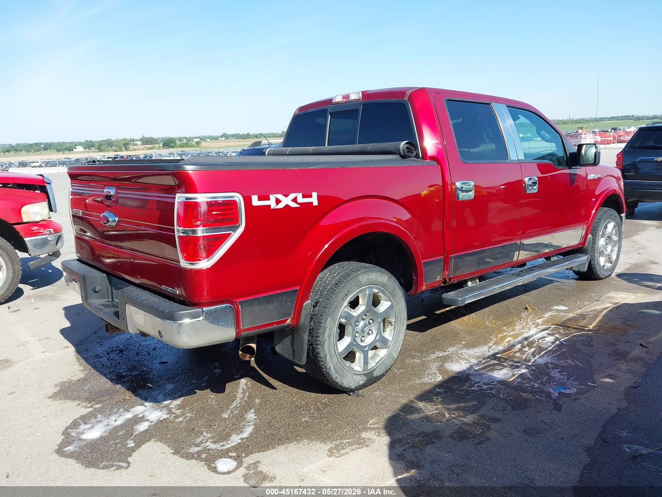 2013 Ford F-150 Lariat Red vin: 1FTFW1EF0DFB10187