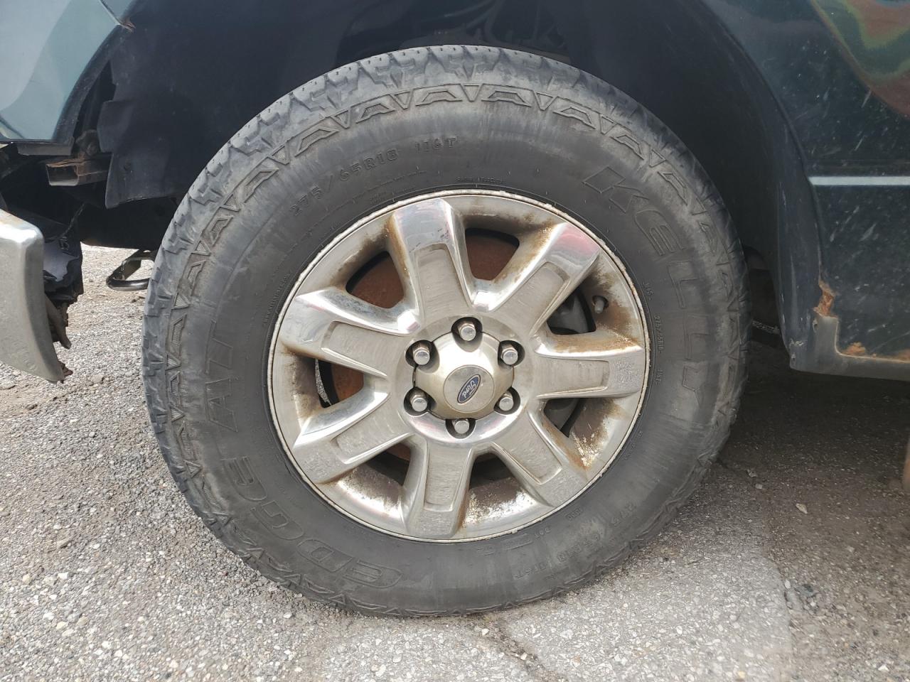 2013 Ford F150 Supercrew Green vin: 1FTFW1EF0DFC44519 Damage: Left Front Wheel, Curb Rash, > 12 inches