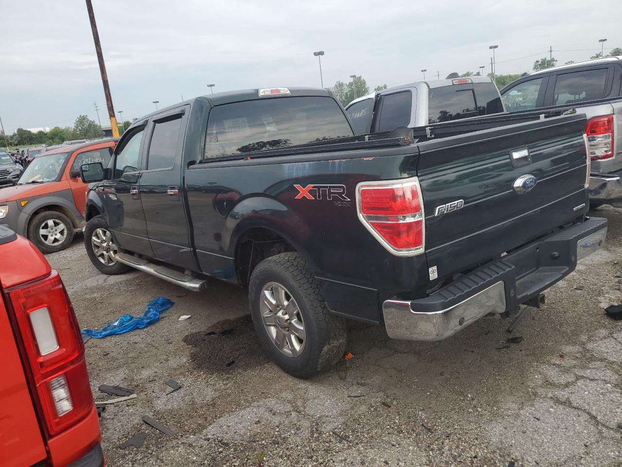 2013 Ford F150 Supercrew Green vin: 1FTFW1EF0DFC44519 Damage: Left Bed Side, Rust, > 12 inches