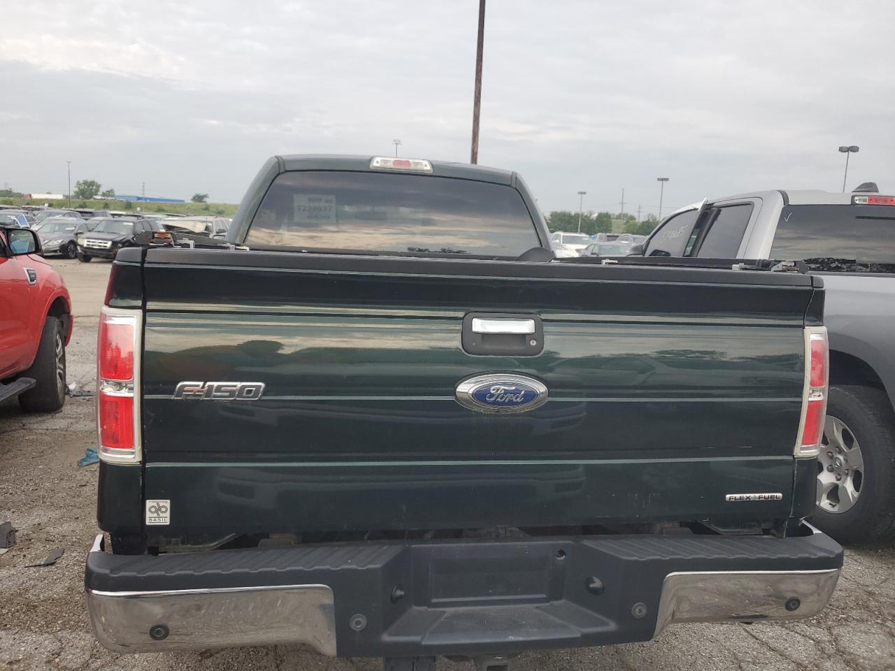 2013 Ford F150 Supercrew Green vin: 1FTFW1EF0DFC44519 Damage: Tailgate, Heavy Scratch, > 12 inches