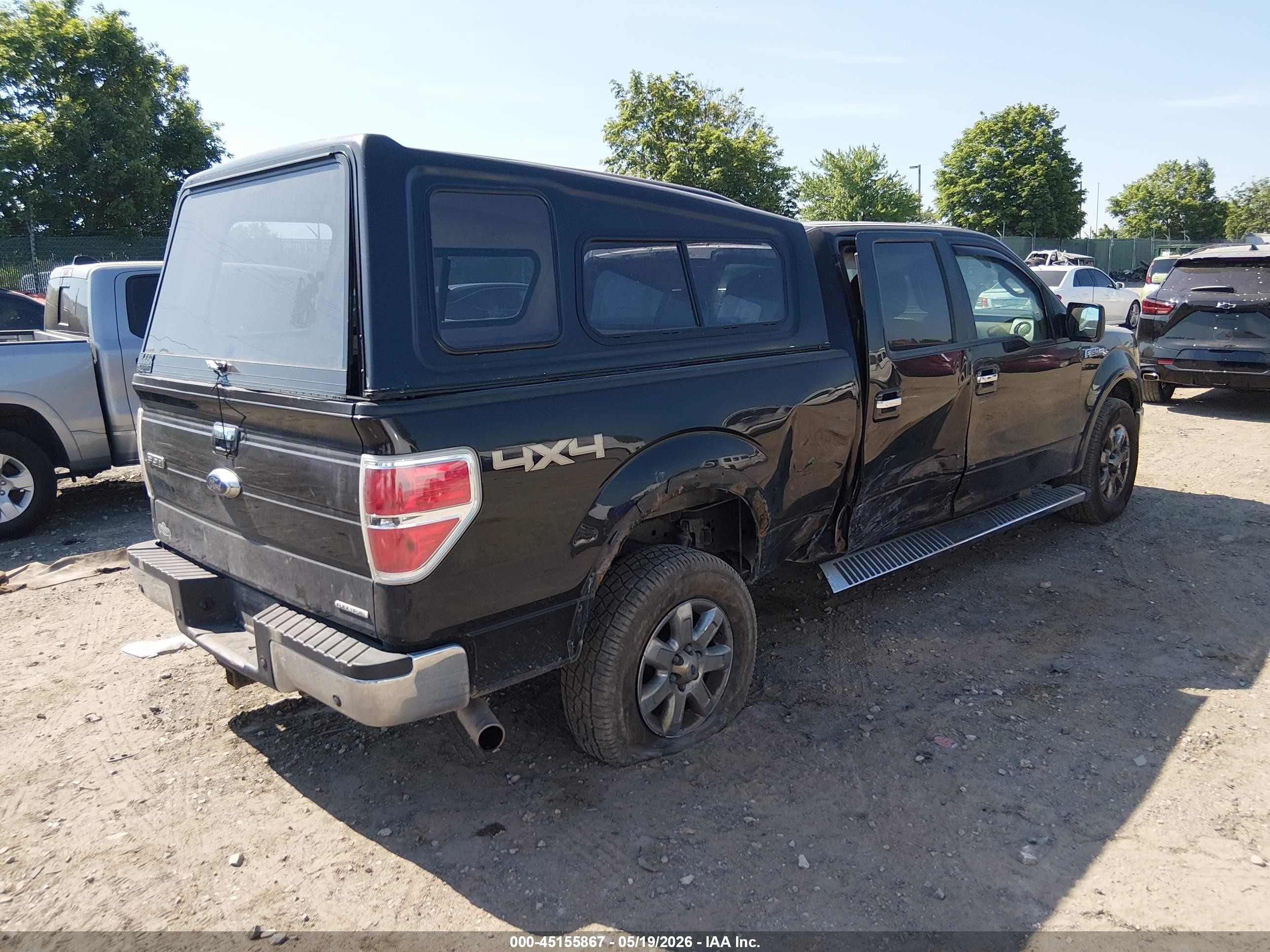 2013 Ford F-150 Lariat Черный vin: 1FTFW1EF0DKF50840