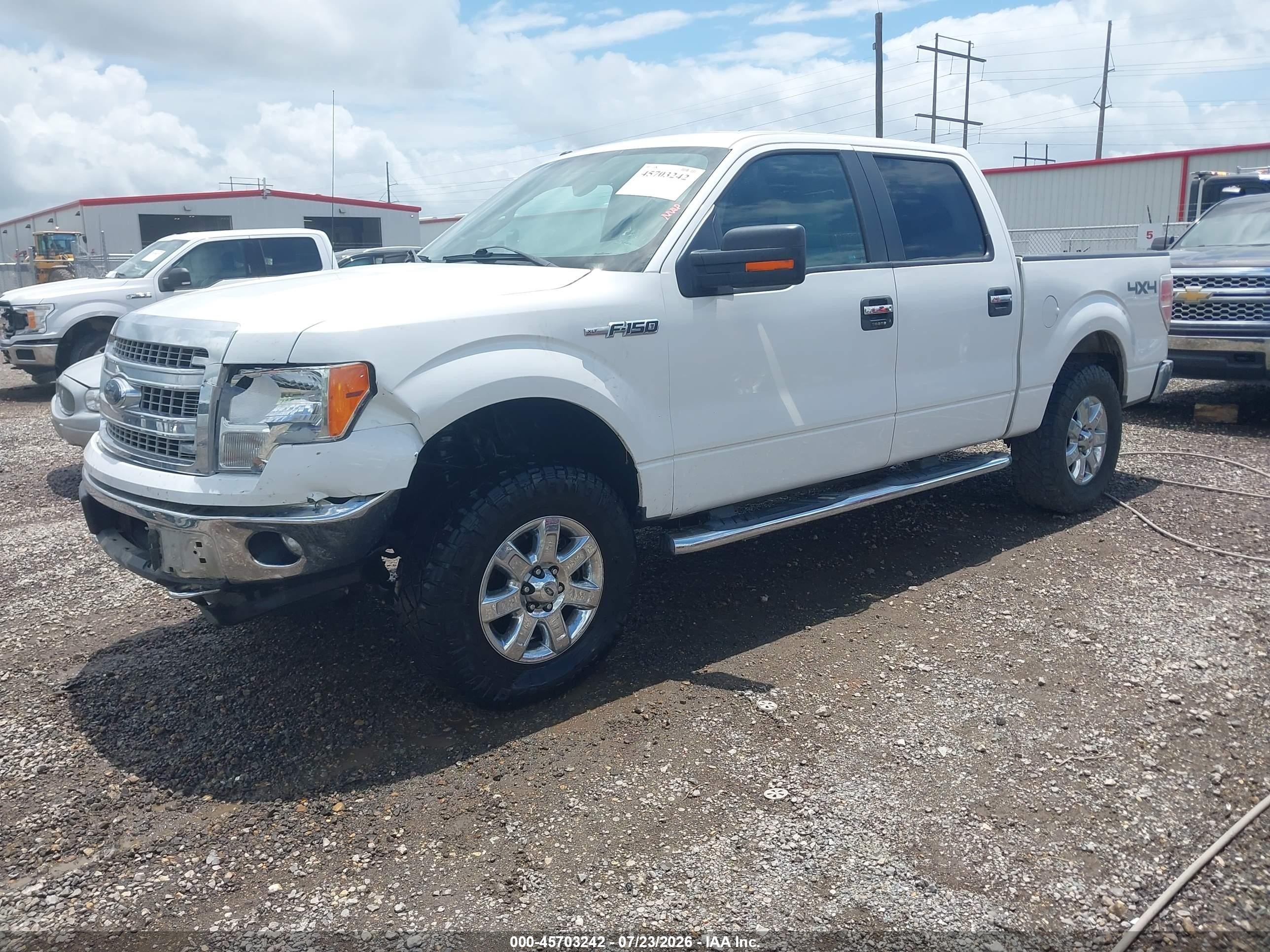 2013 Ford F-150 Xlt White vin: 1FTFW1EF0DKG18084