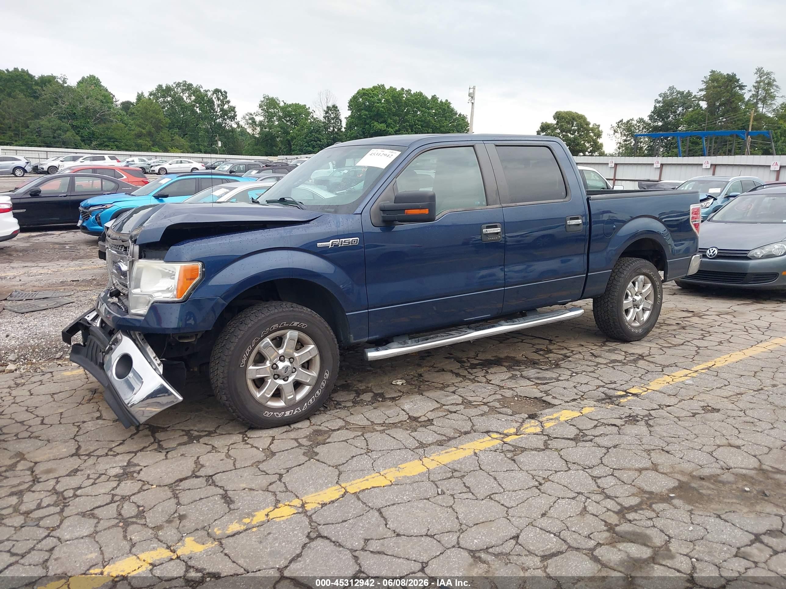 2014 Ford F-150 Xlt Blue vin: 1FTFW1EF0EFB55115