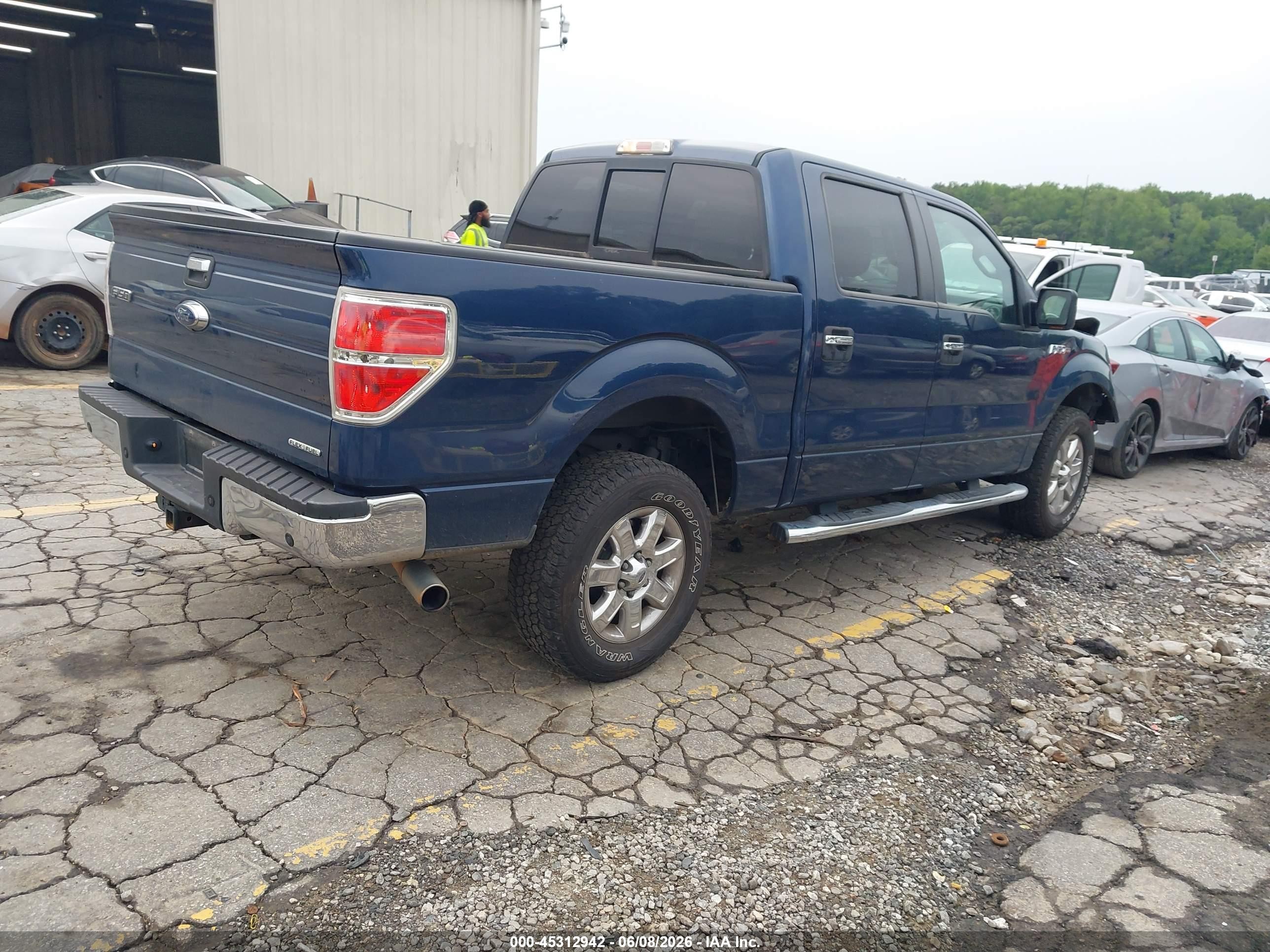 2014 Ford F-150 Xlt Blue vin: 1FTFW1EF0EFB55115