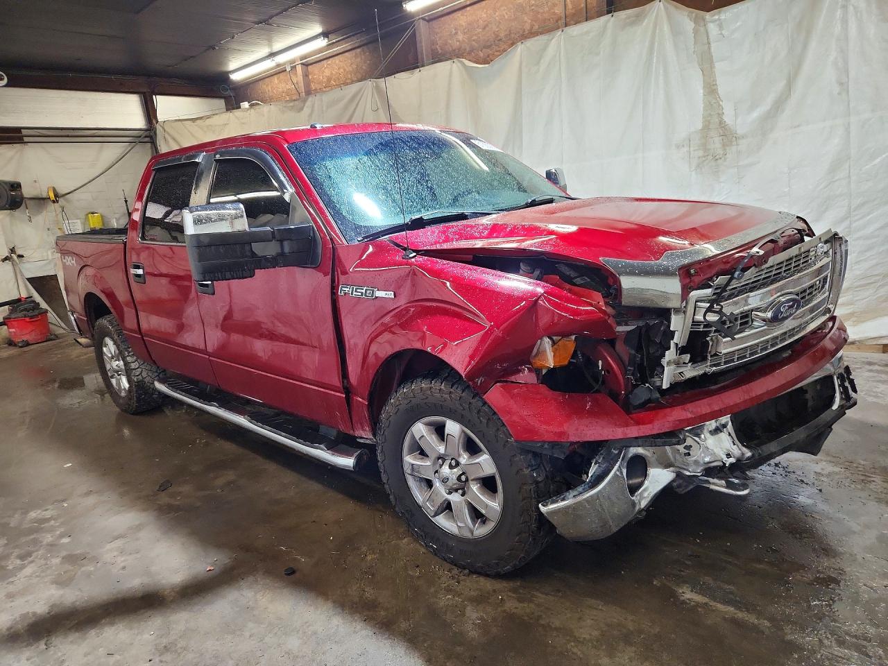 2014 Ford F150 Supercrew Burgundy vin: 1FTFW1EF0EFC64271