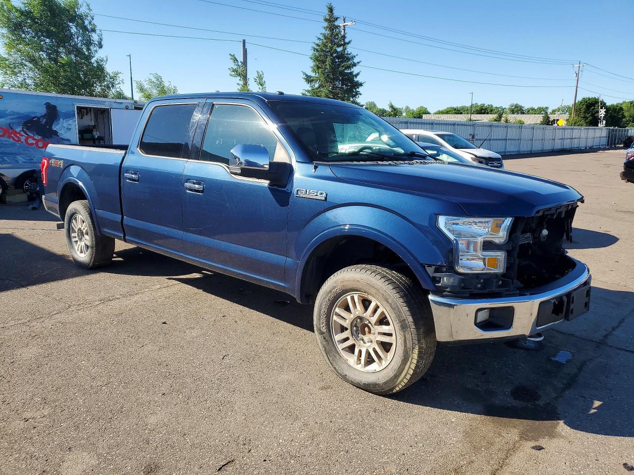 2015 Ford F150 Supercrew Blue vin: 1FTFW1EF0FFC20420