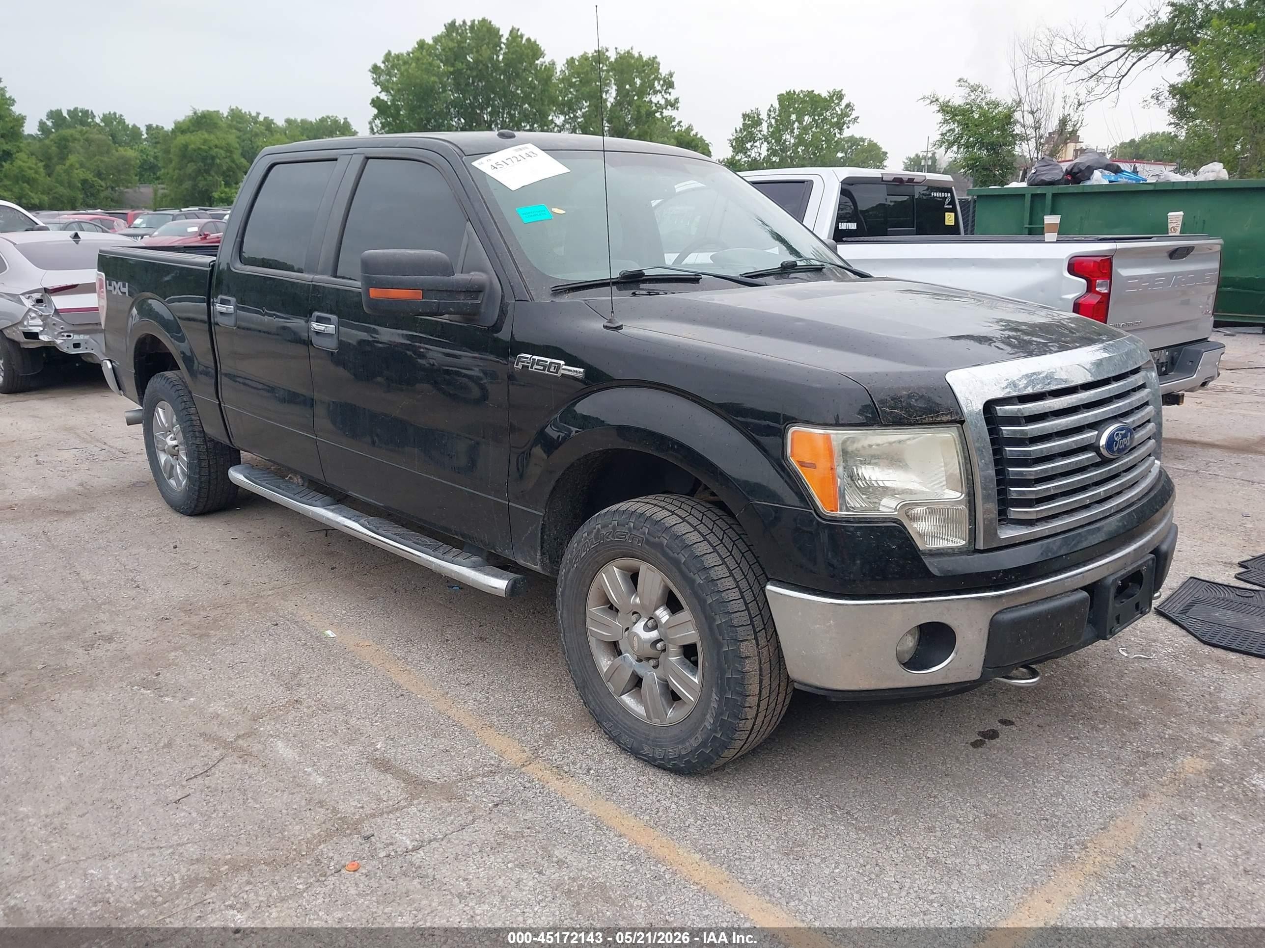 2011 Ford F-150 Xlt Black vin: 1FTFW1EF1BFD28099