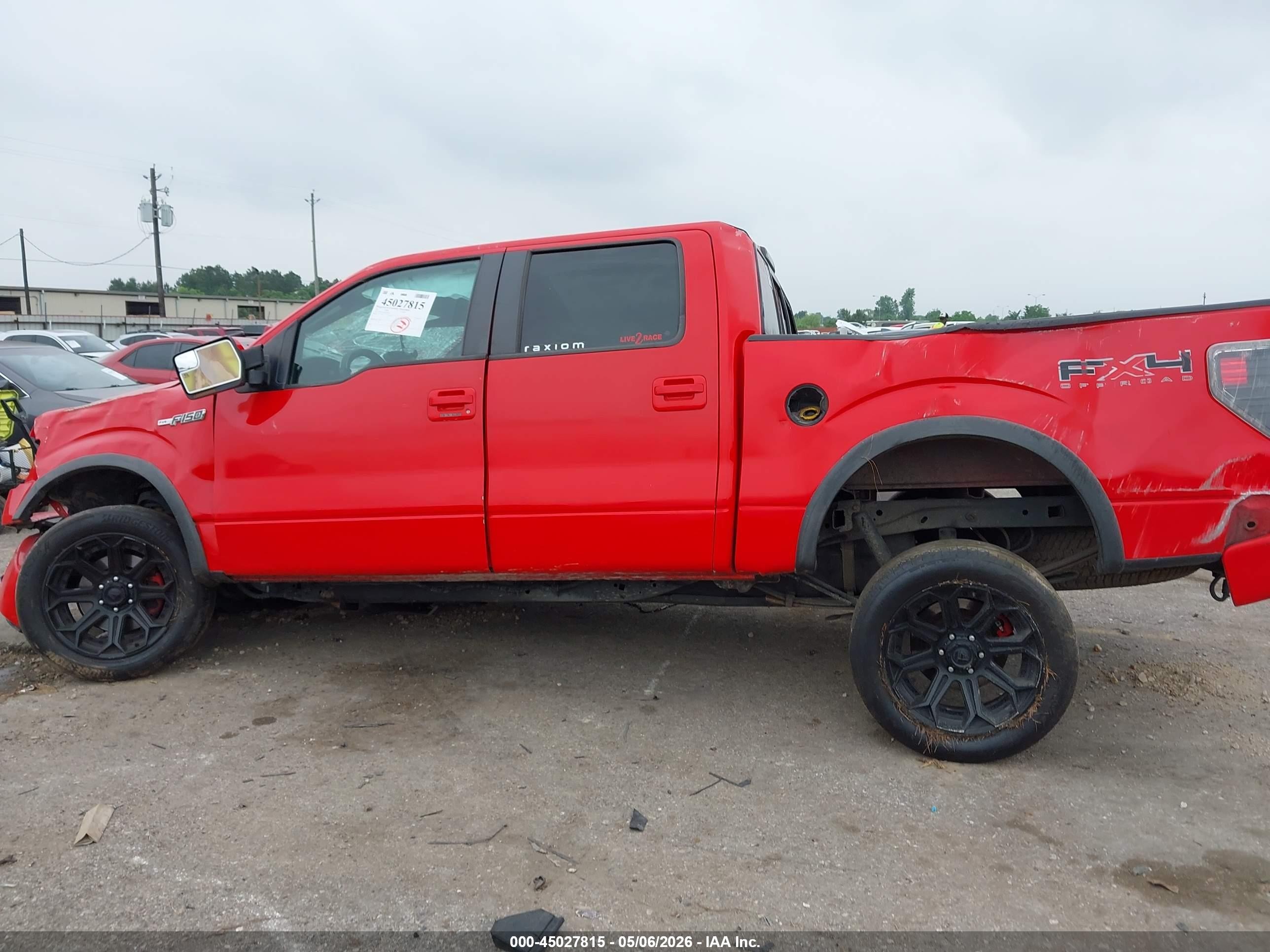 2011 Ford F-150 Fx4 Red vin: 1FTFW1EF1BKE09059