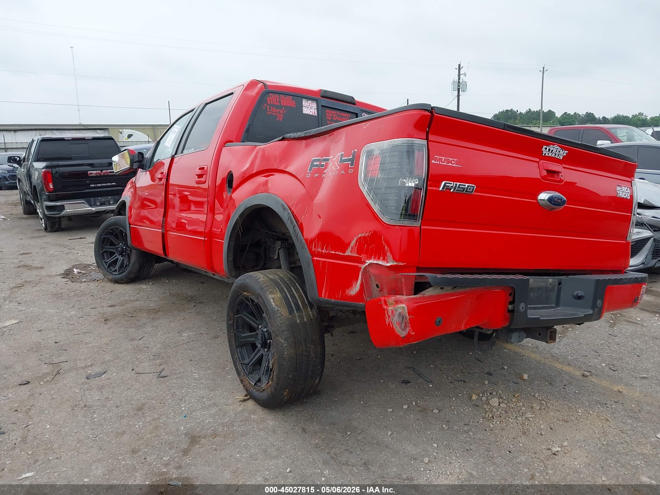 2011 Ford F-150 Fx4 Red vin: 1FTFW1EF1BKE09059