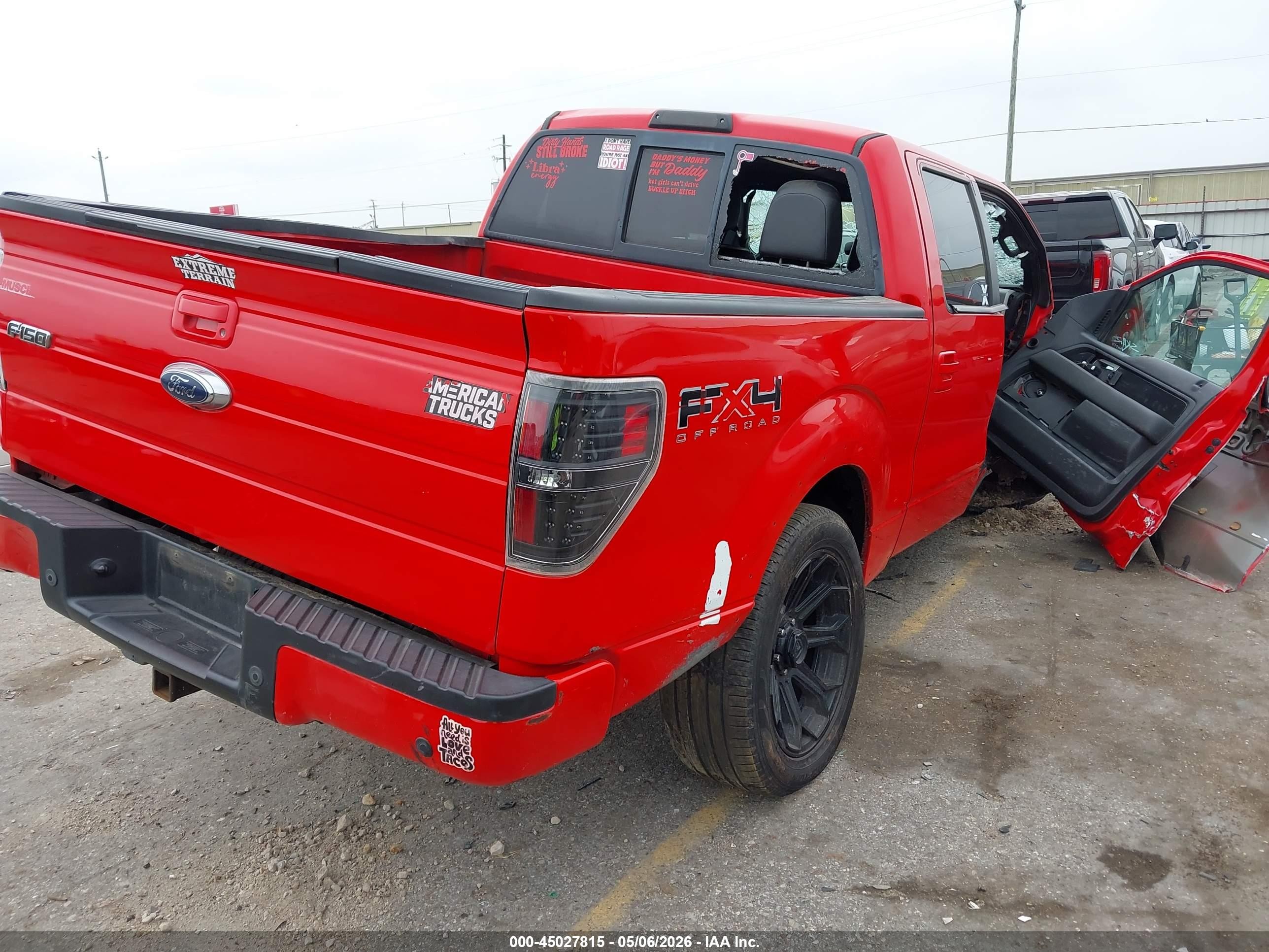 2011 Ford F-150 Fx4 Red vin: 1FTFW1EF1BKE09059
