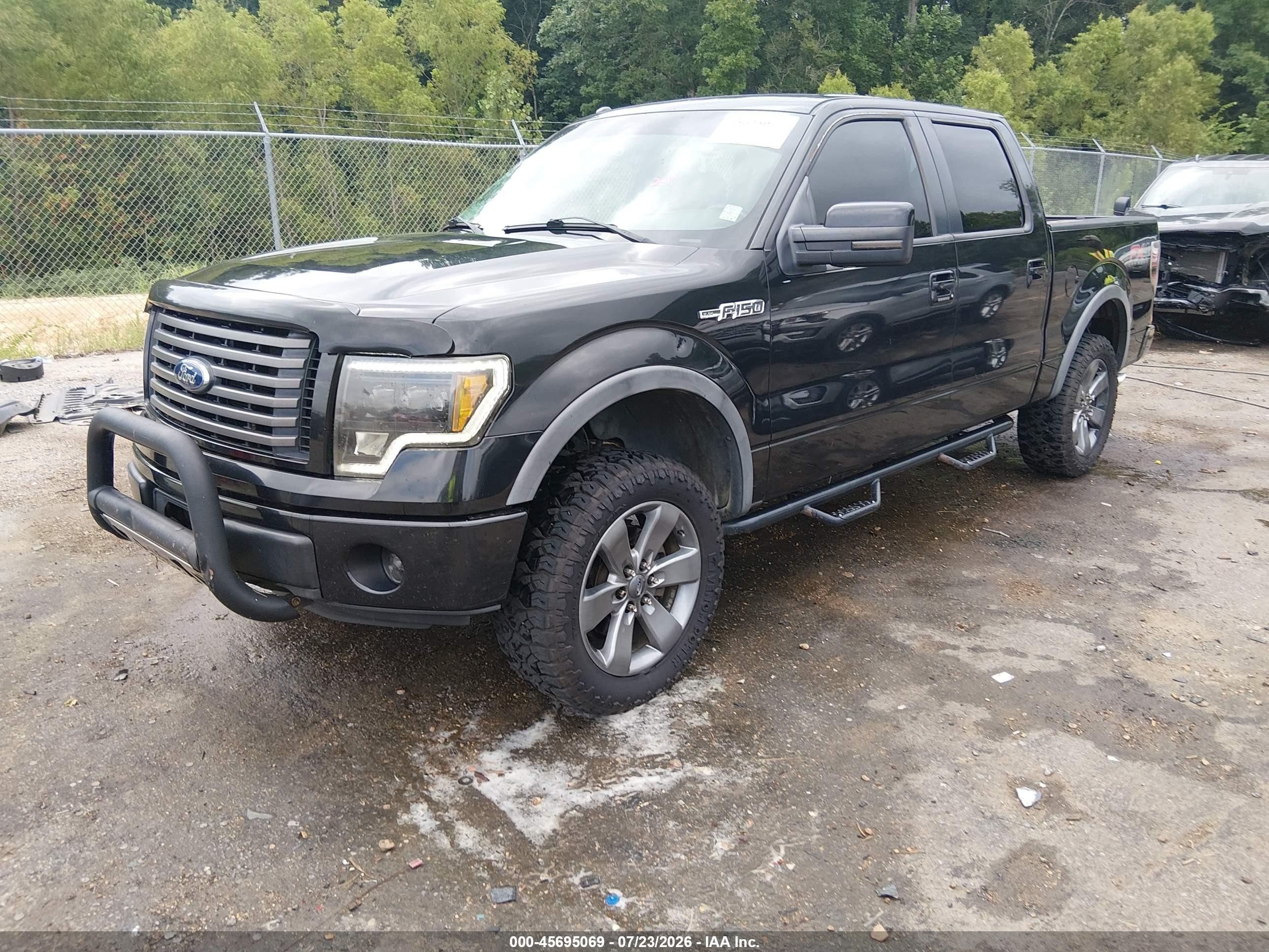 2012 Ford F-150 Fx4 Black vin: 1FTFW1EF1CFB91490
