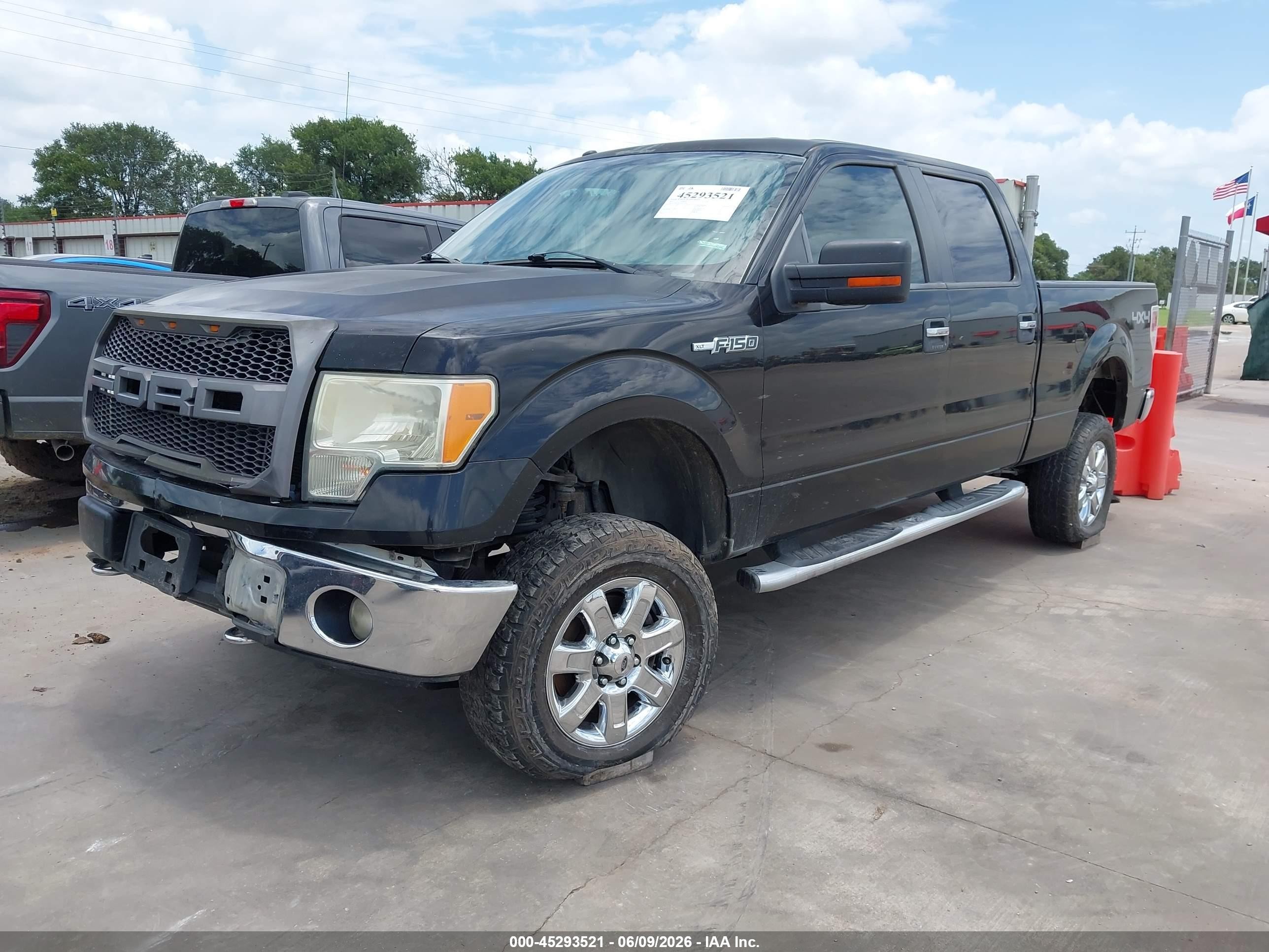 2012 Ford F-150 Xlt Black vin: 1FTFW1EF1CKE32648