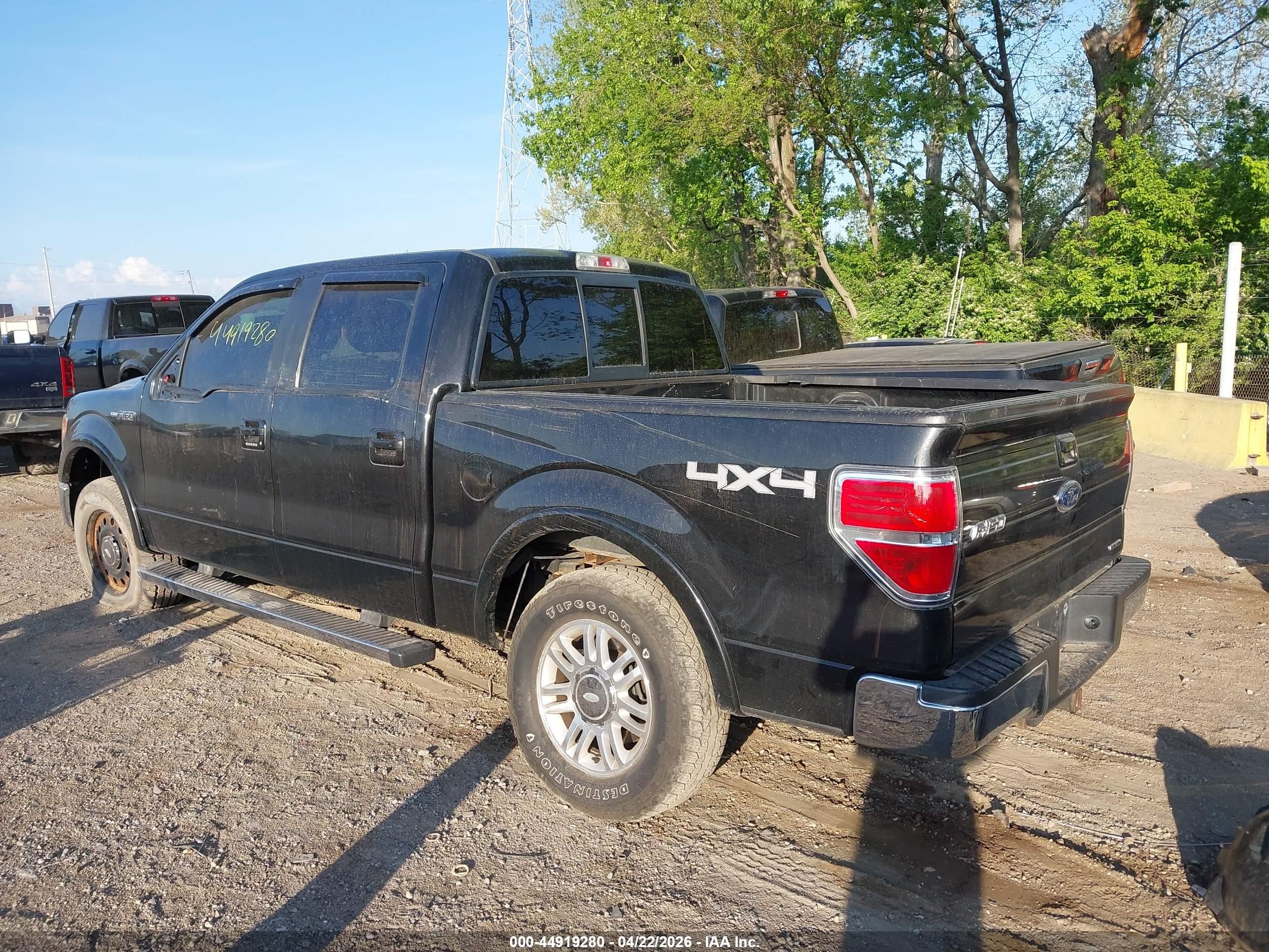 2013 Ford F-150 Lariat Black vin: 1FTFW1EF1DFC19712