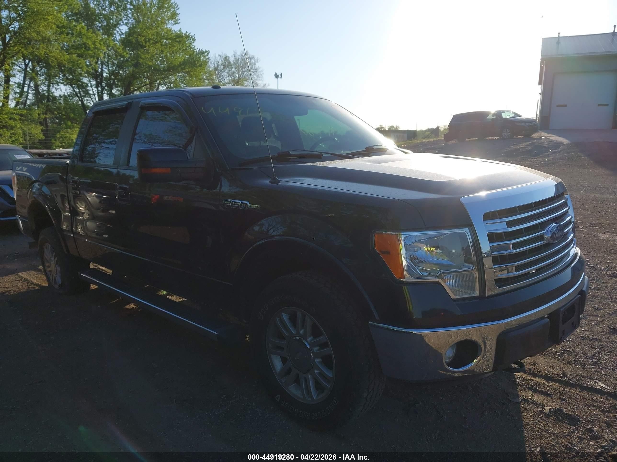 2013 Ford F-150 Lariat Black vin: 1FTFW1EF1DFC19712