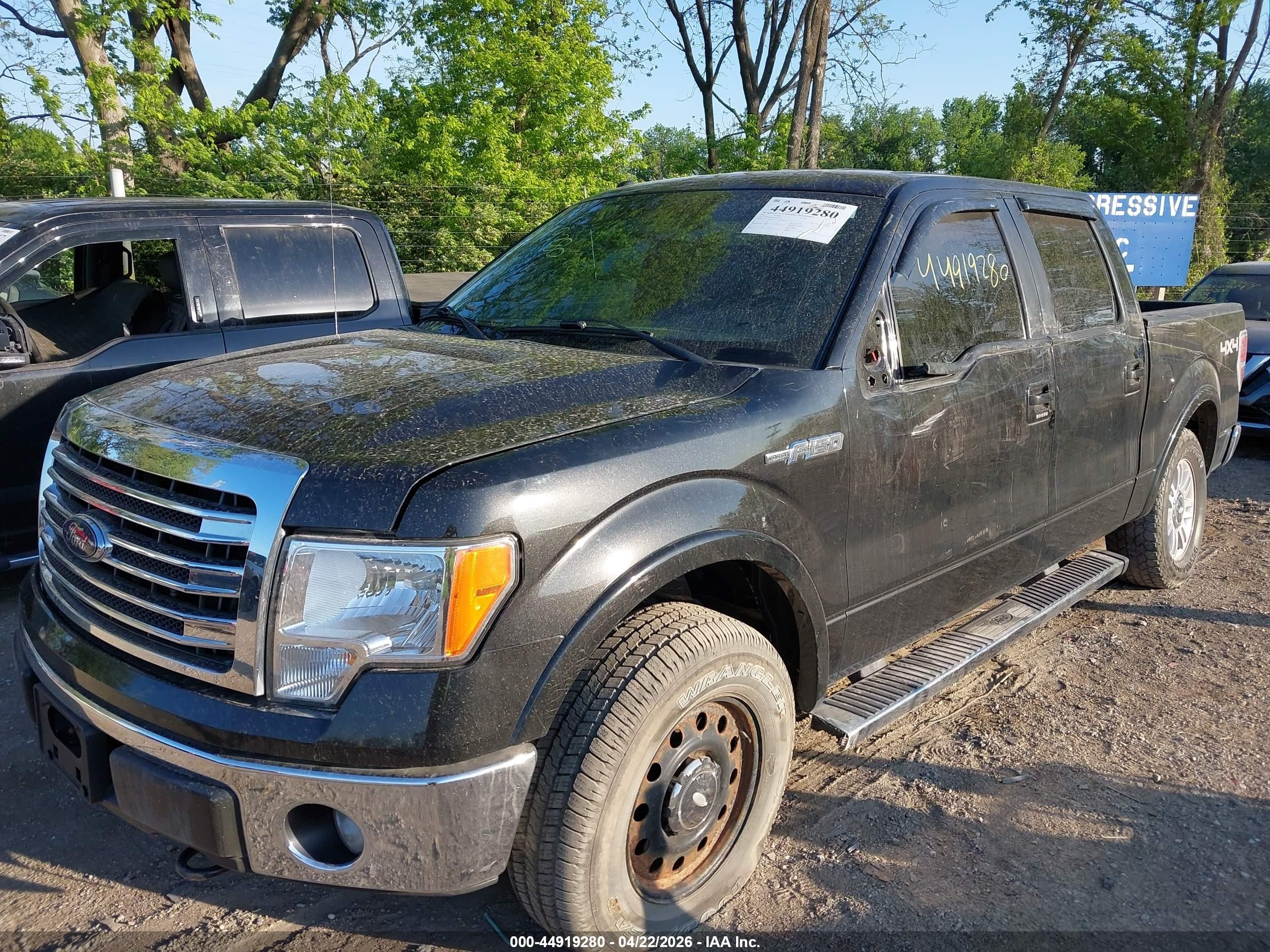 2013 Ford F-150 Lariat Black vin: 1FTFW1EF1DFC19712