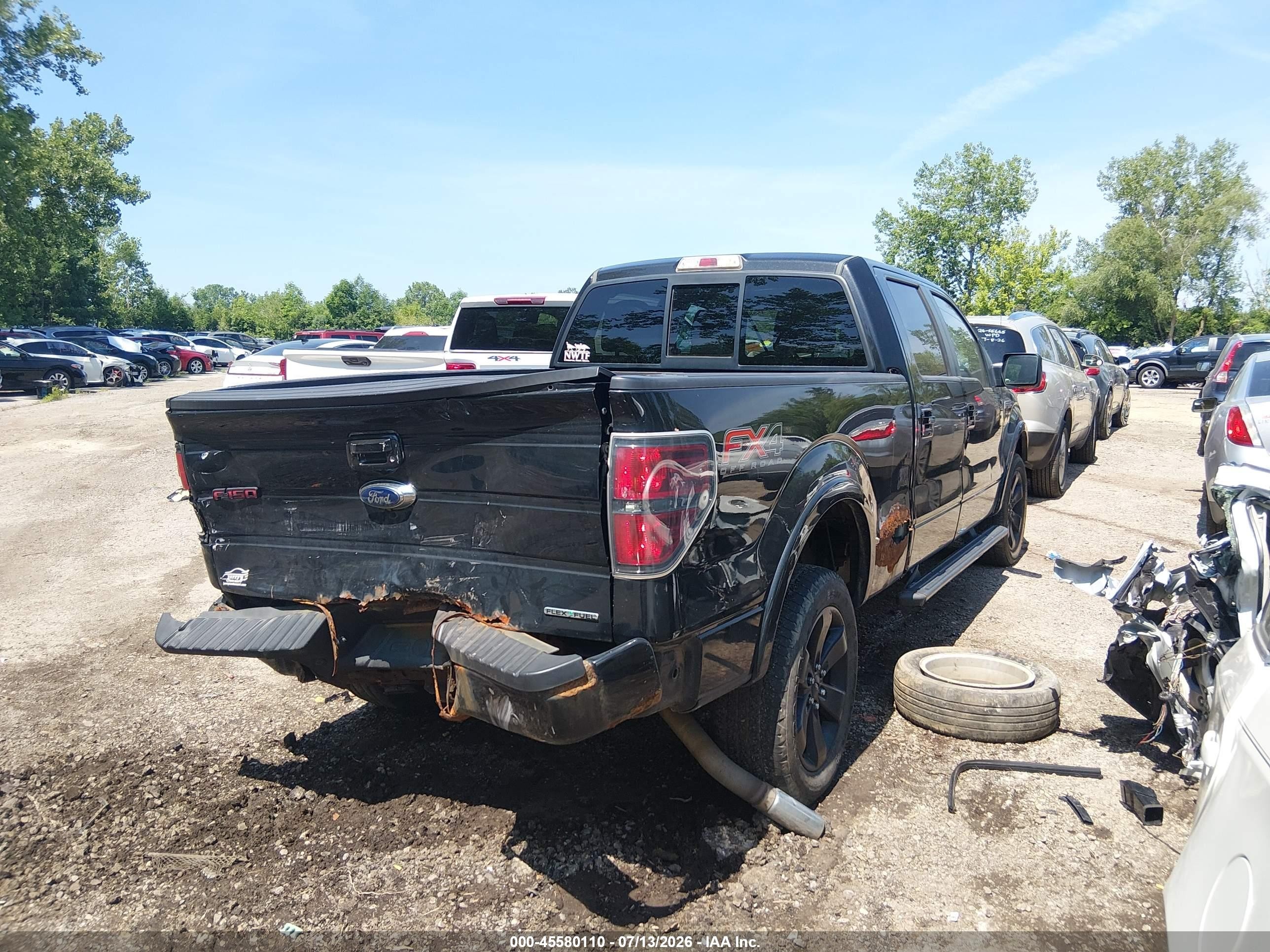 2013 Ford F-150 Fx4 Black vin: 1FTFW1EF1DFD35038