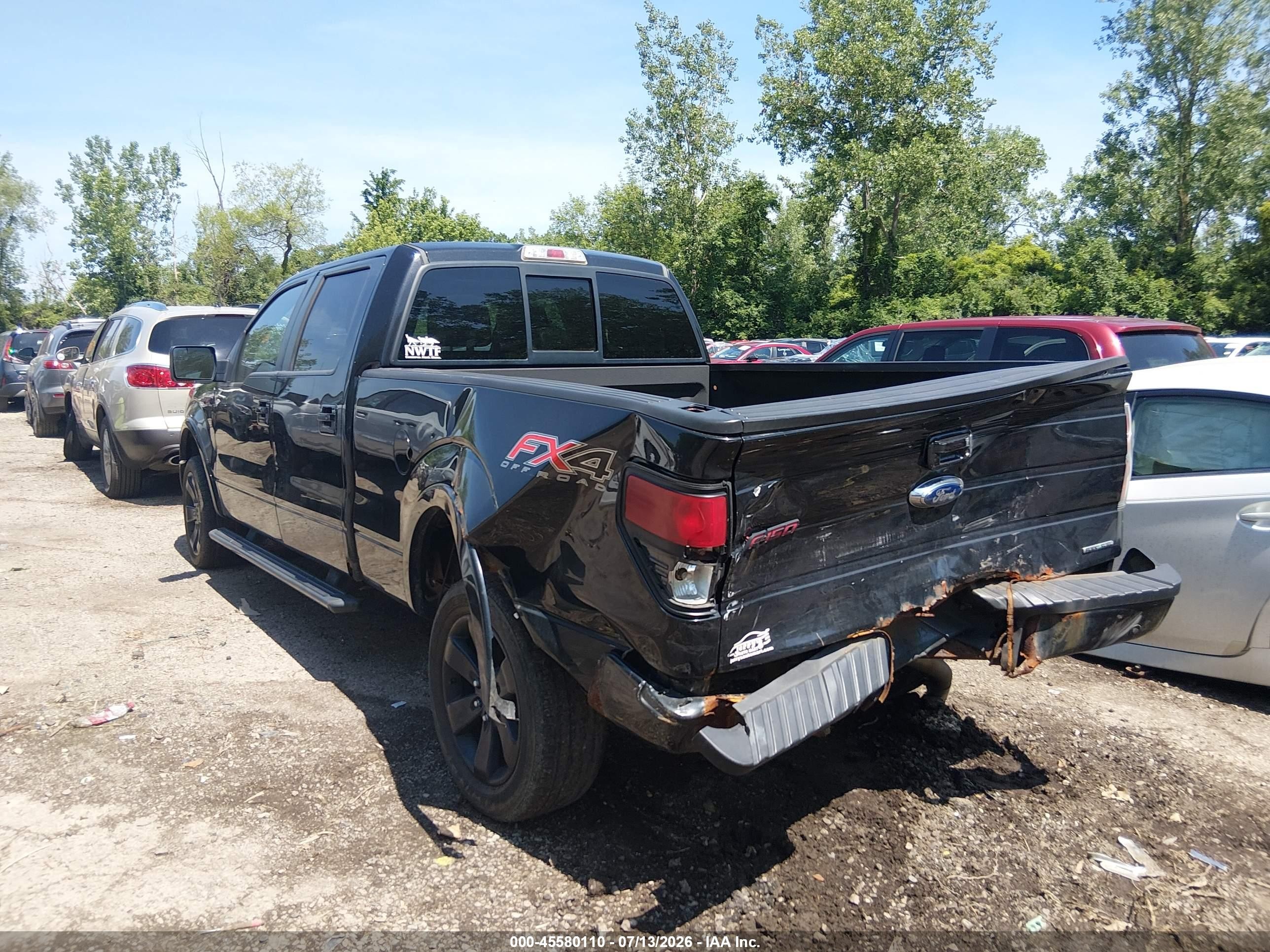 2013 Ford F-150 Fx4 Black vin: 1FTFW1EF1DFD35038