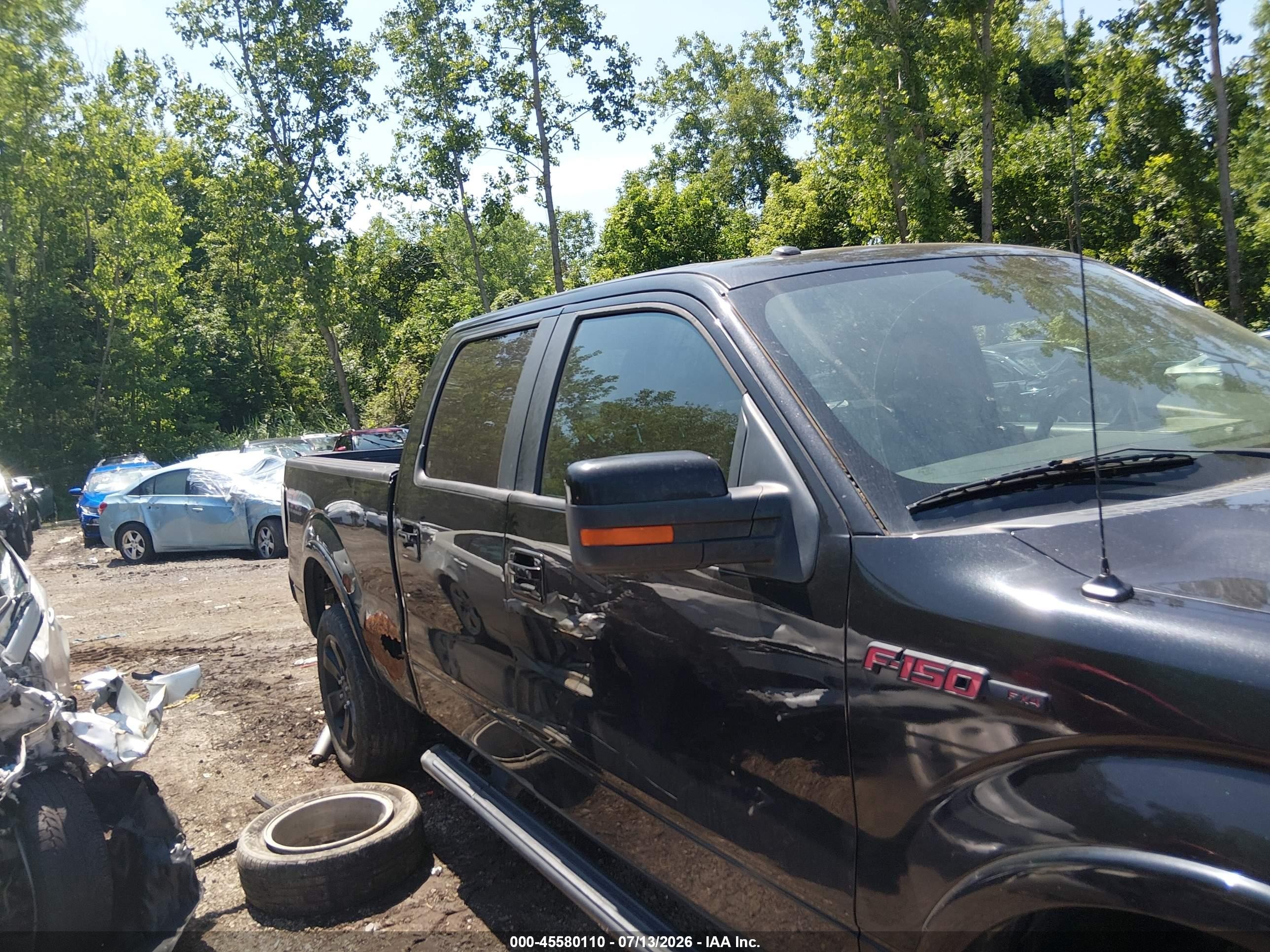 2013 Ford F-150 Fx4 Black vin: 1FTFW1EF1DFD35038