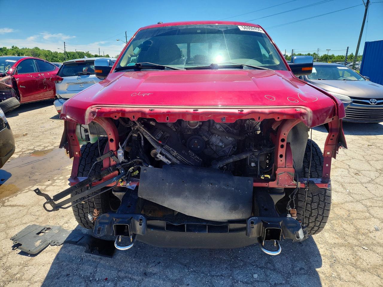 2014 Ford F150 Supercrew Red vin: 1FTFW1EF1EFA07149