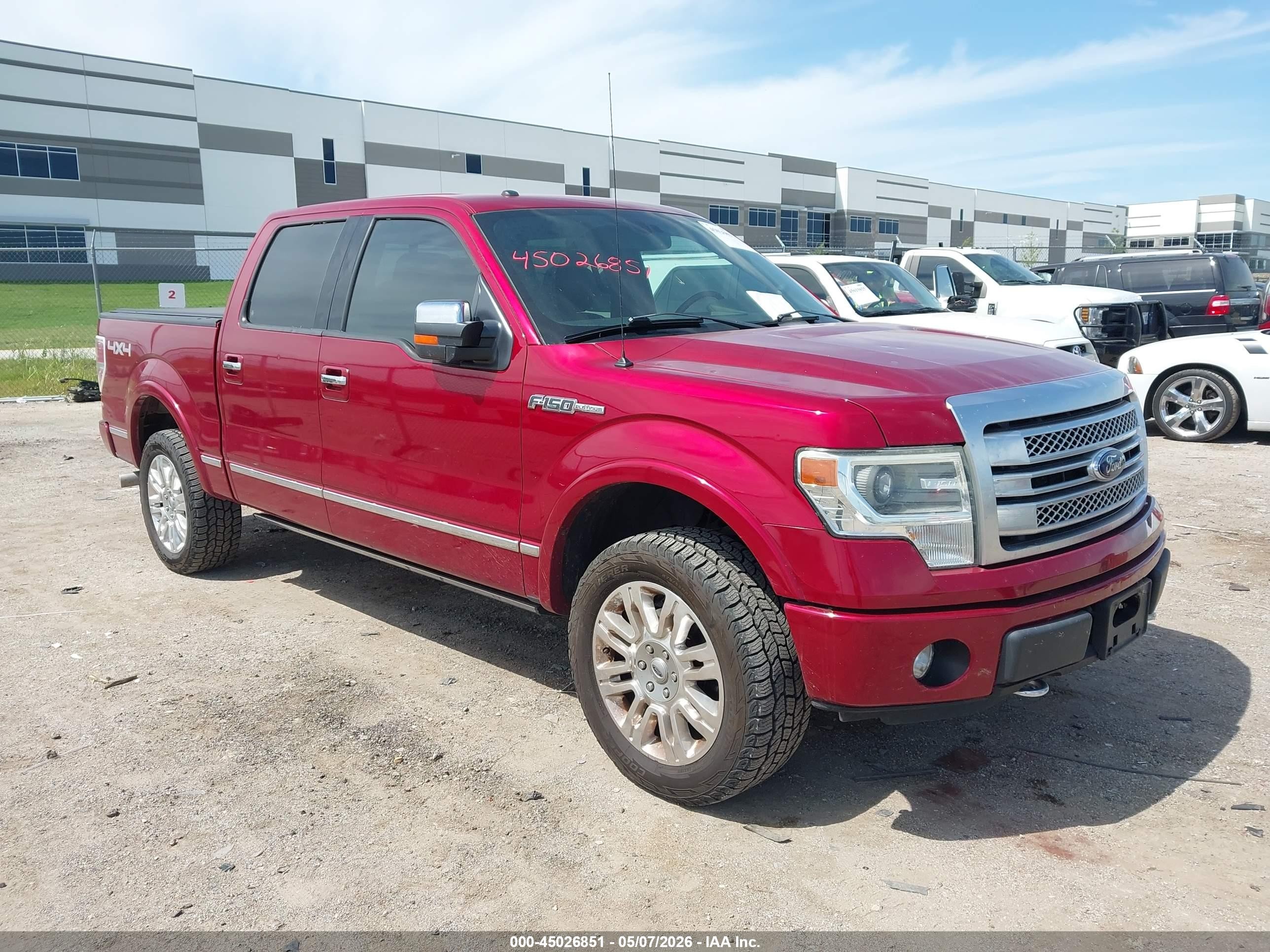 2014 Ford F-150 Platinum Red vin: 1FTFW1EF1EFB39571