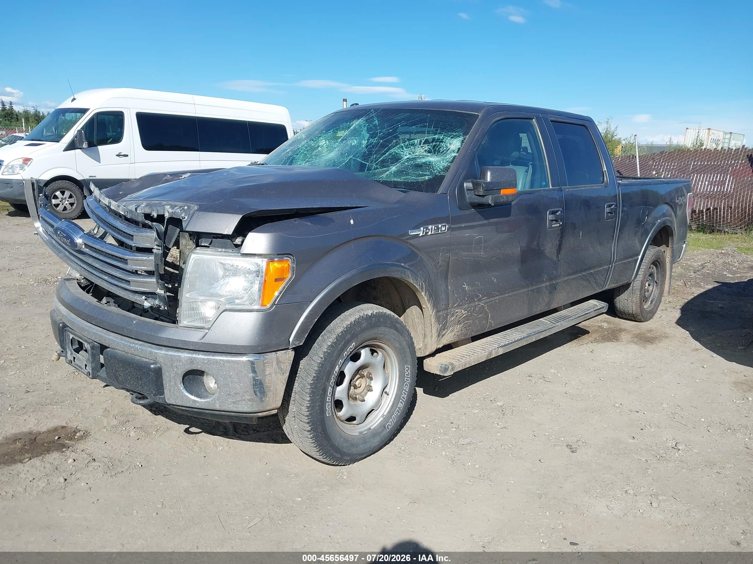 2014 Ford F-150 Lariat Gray vin: 1FTFW1EF1EKD77461