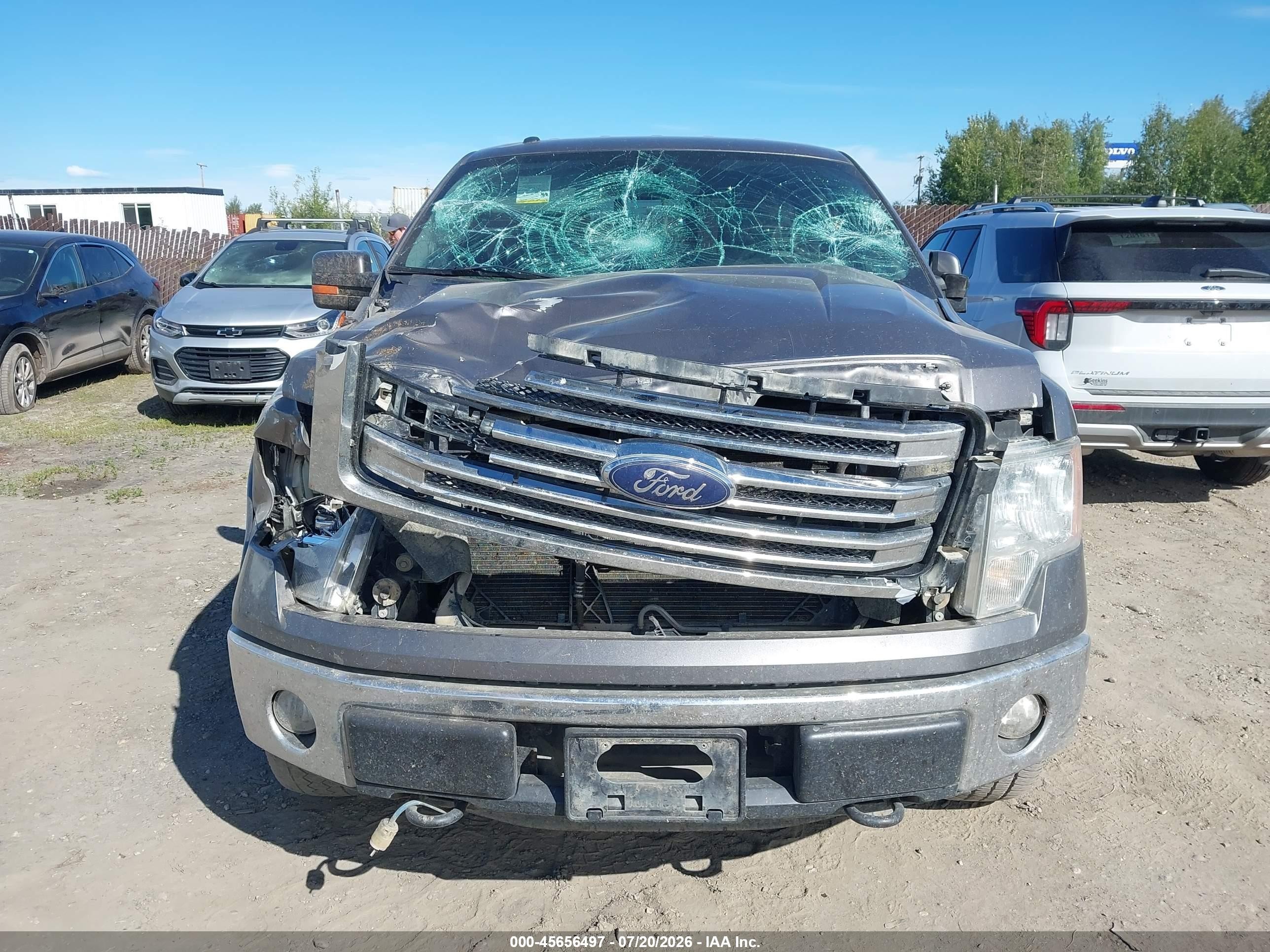 2014 Ford F-150 Lariat Gray vin: 1FTFW1EF1EKD77461