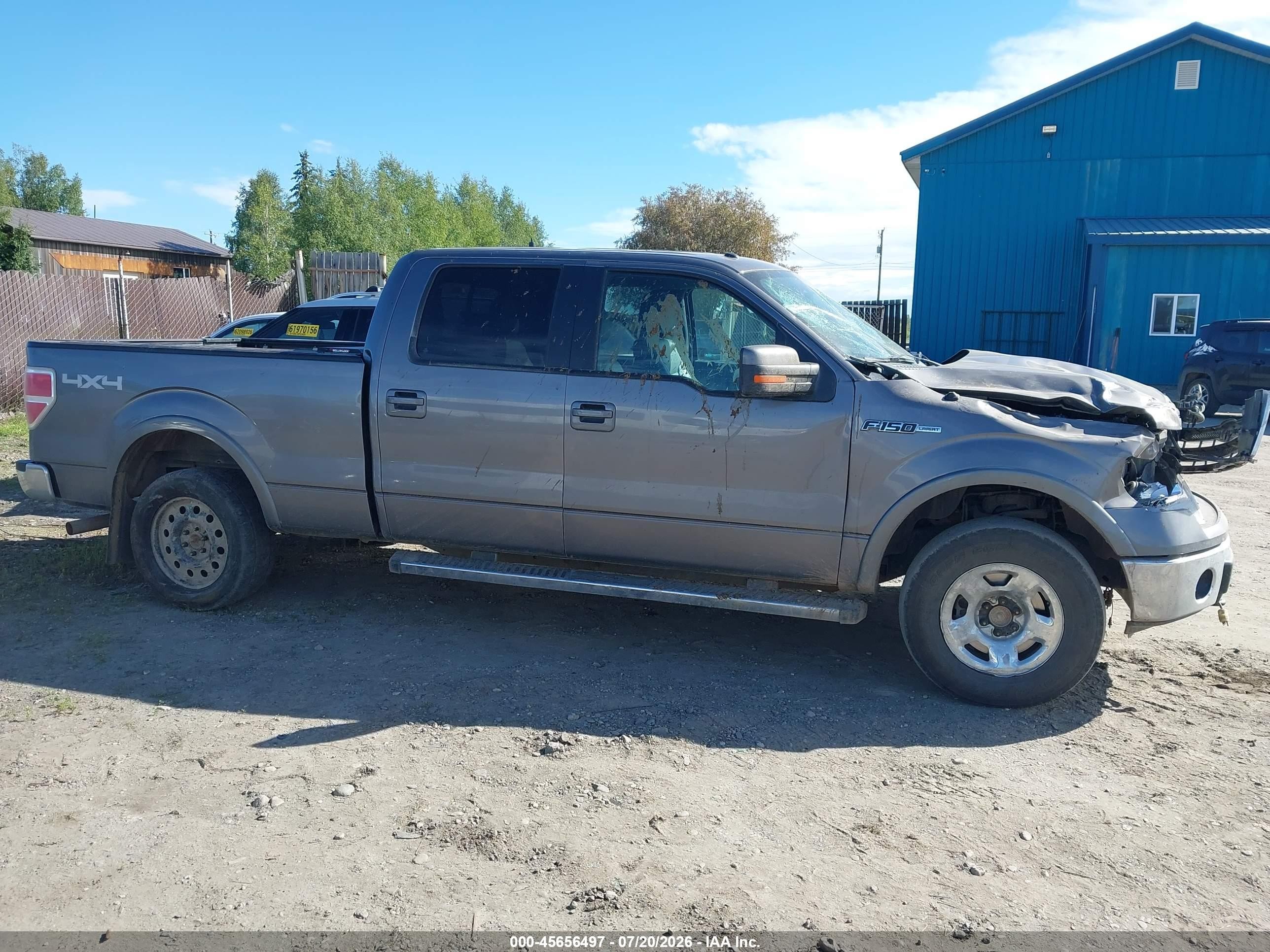 2014 Ford F-150 Lariat Gray vin: 1FTFW1EF1EKD77461