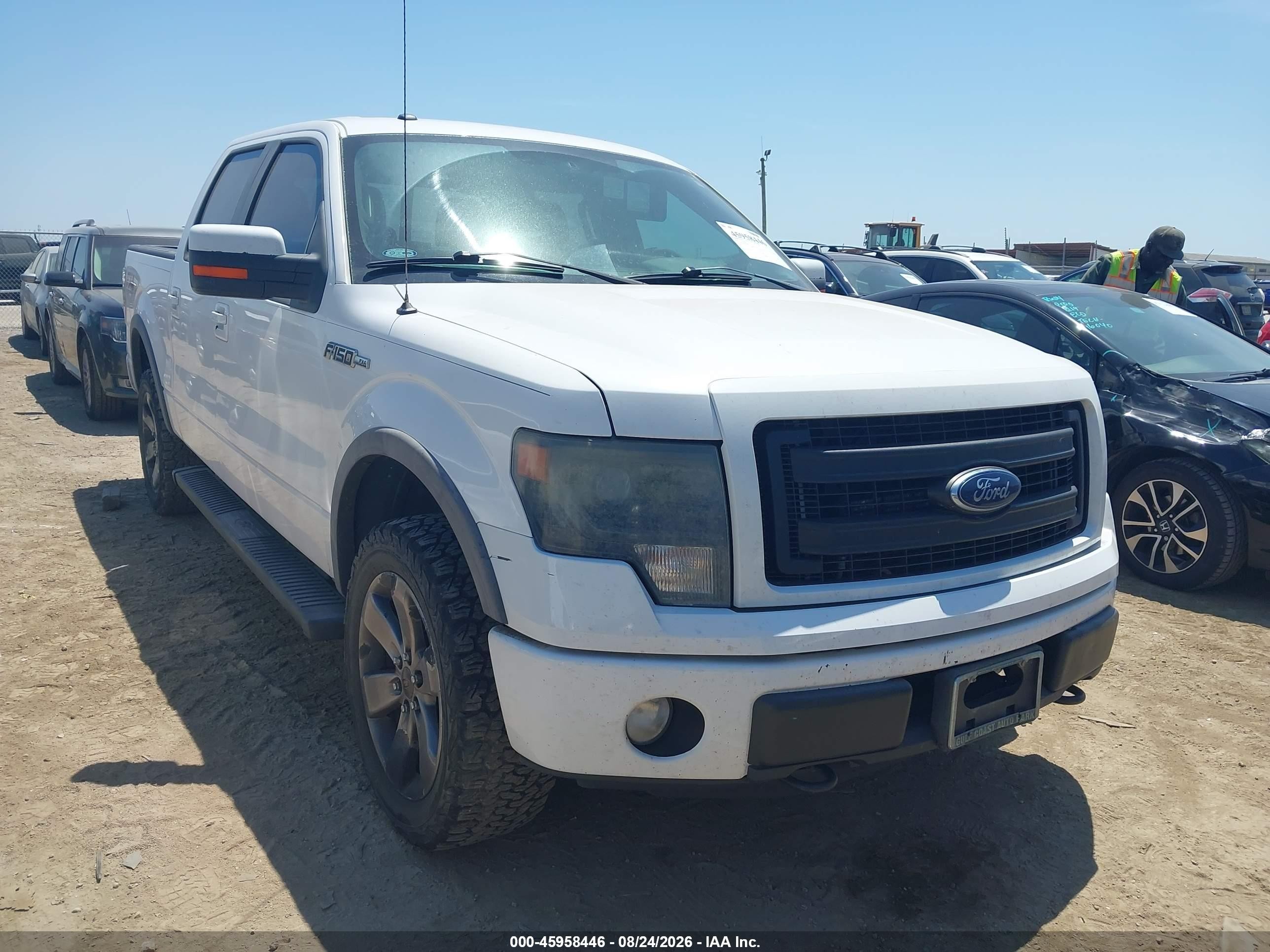 2014 Ford F-150 Fx4 White vin: 1FTFW1EF1EKE06232