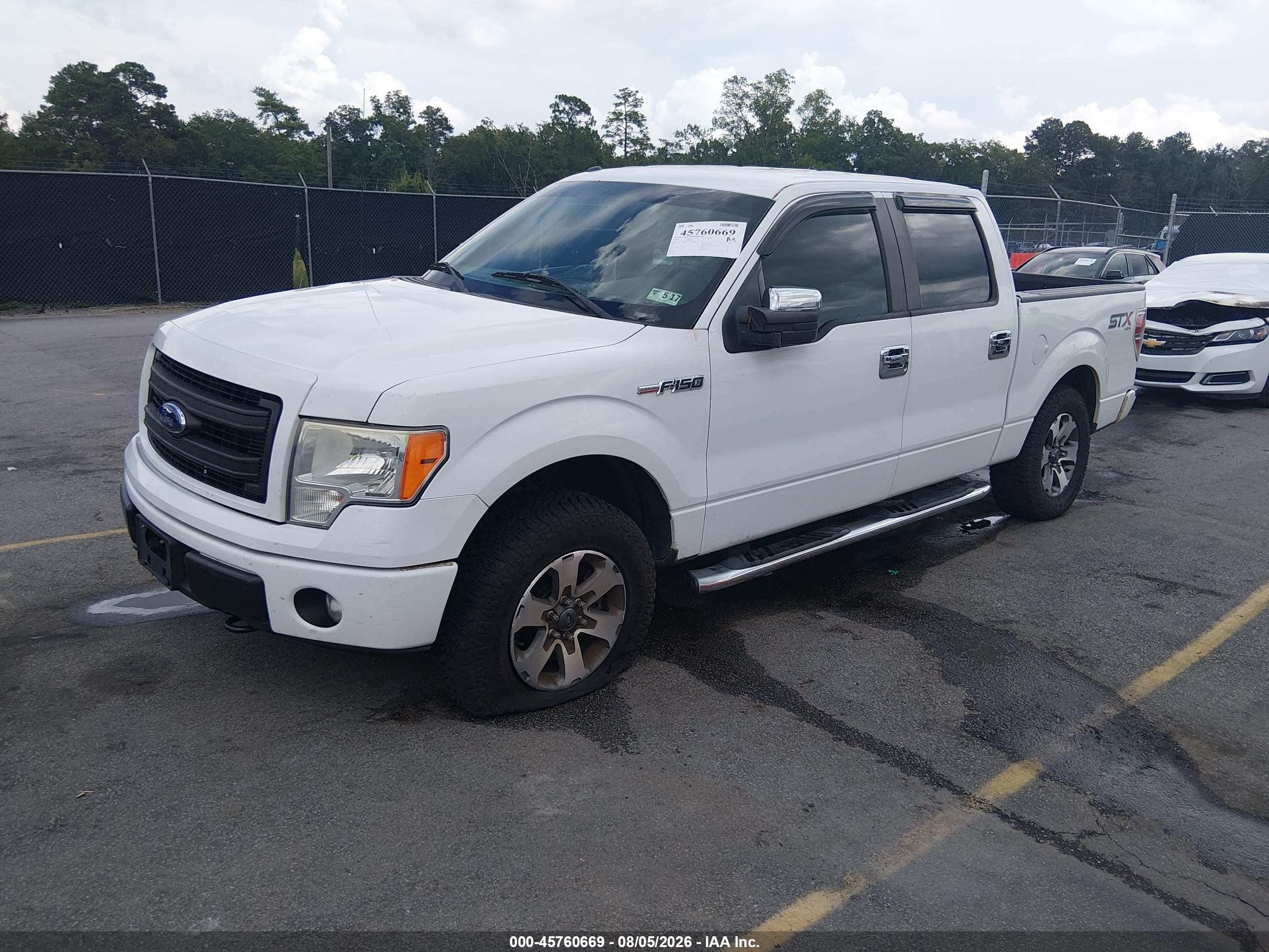 2014 Ford F-150 Stx White vin: 1FTFW1EF1EKF23115