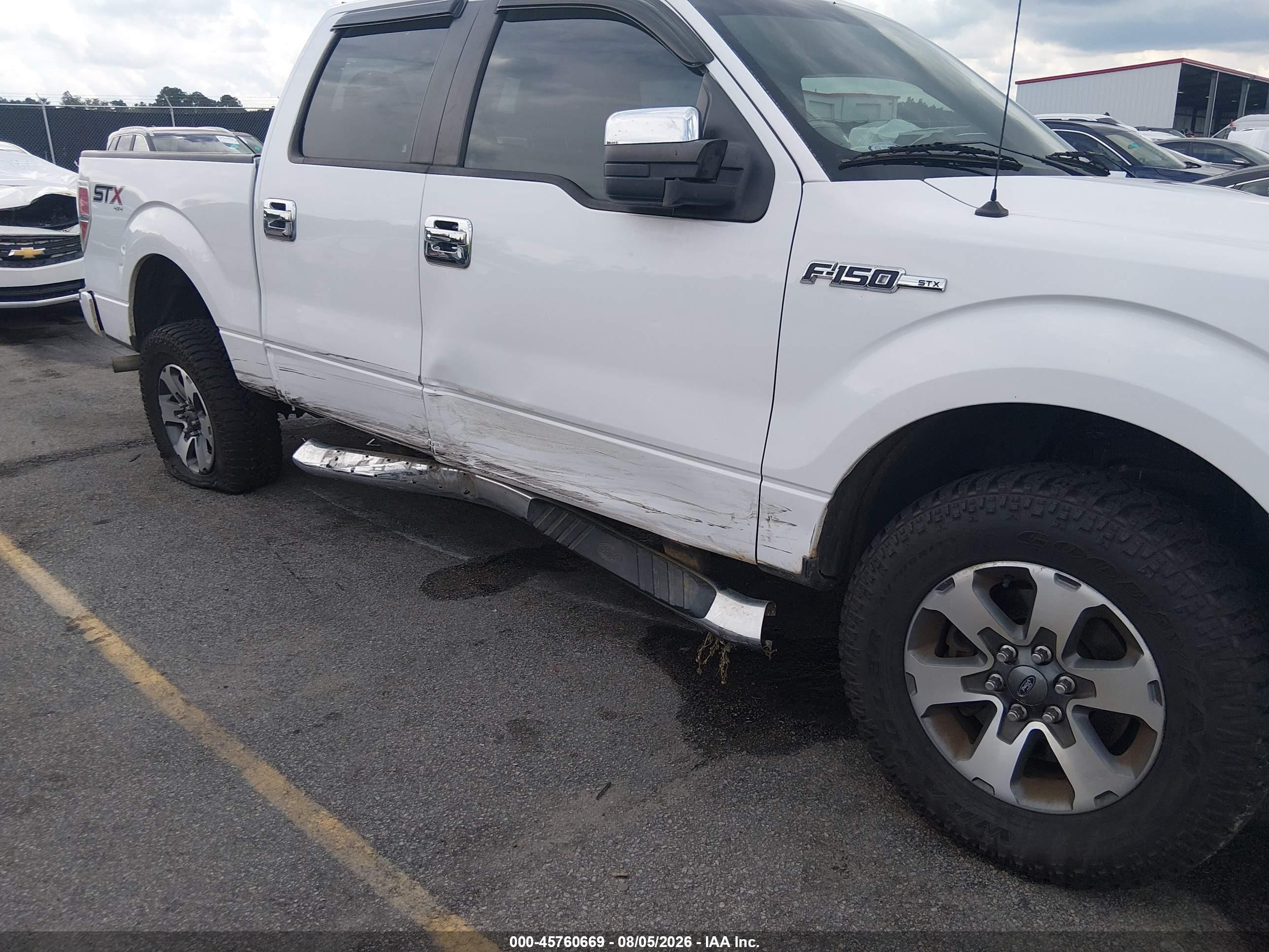 2014 Ford F-150 Stx White vin: 1FTFW1EF1EKF23115