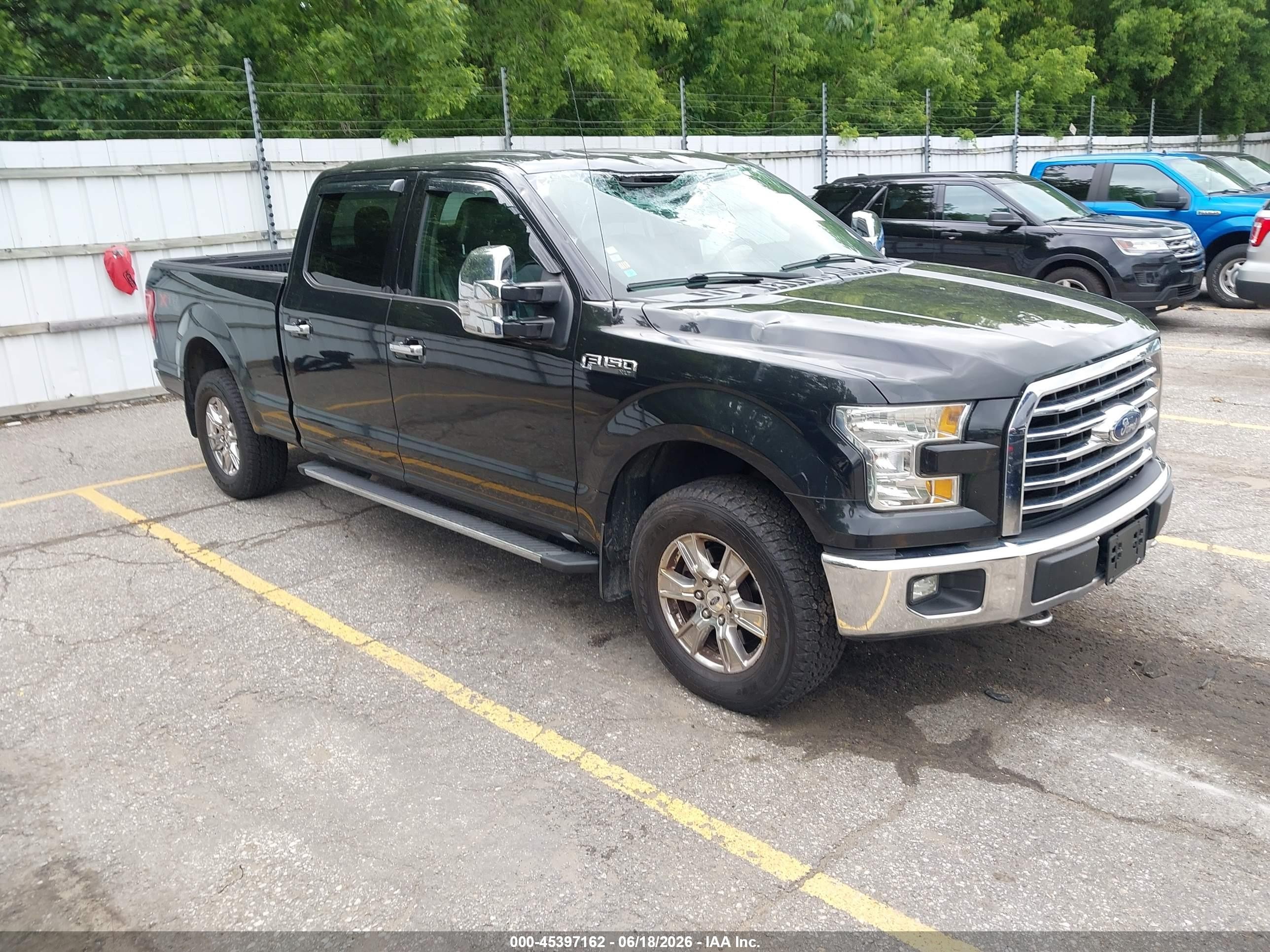 2015 Ford F-150 Xlt Black vin: 1FTFW1EF1FFB15241