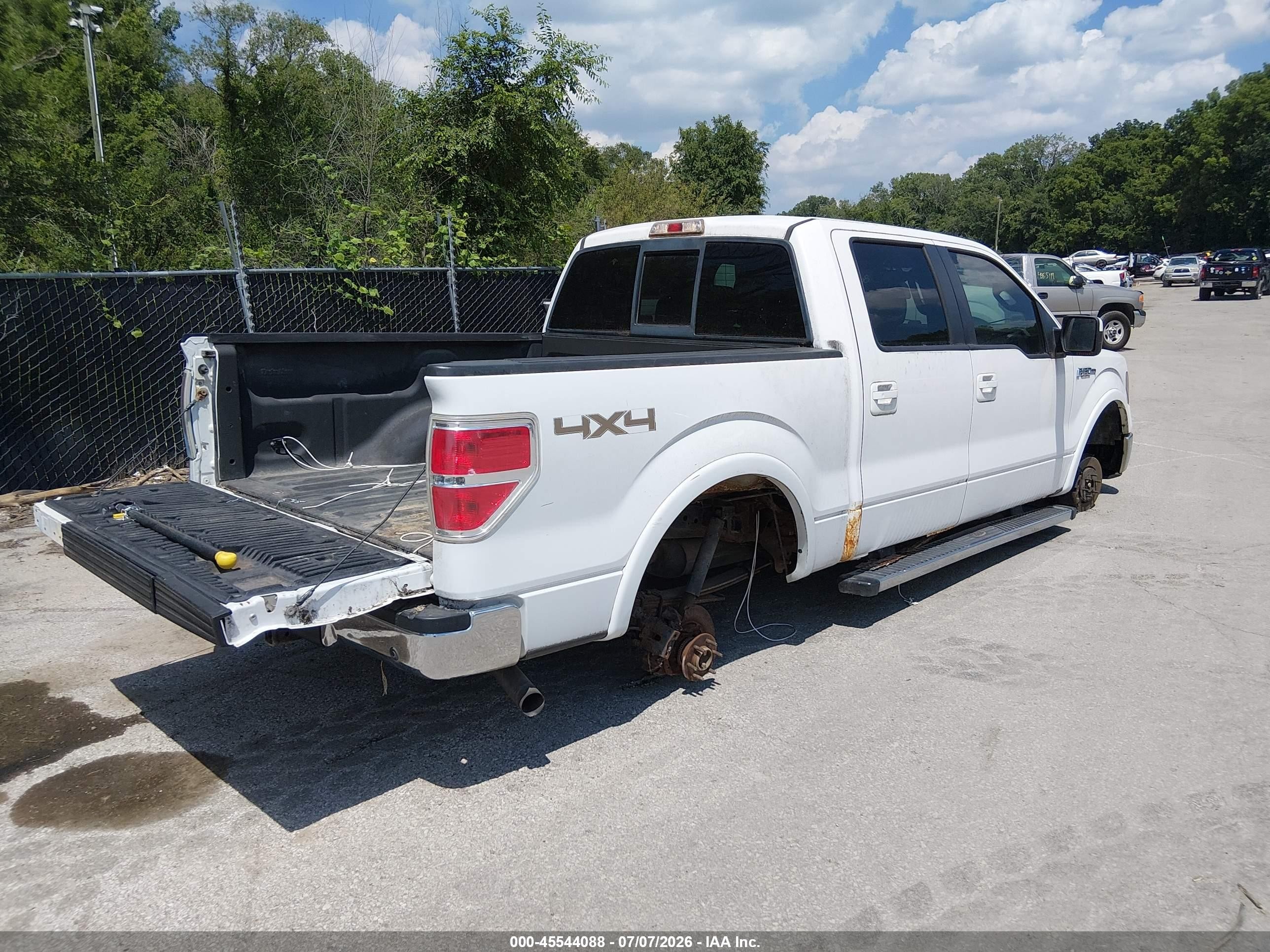 2011 Ford F-150 Lariat White vin: 1FTFW1EF2BFC50187