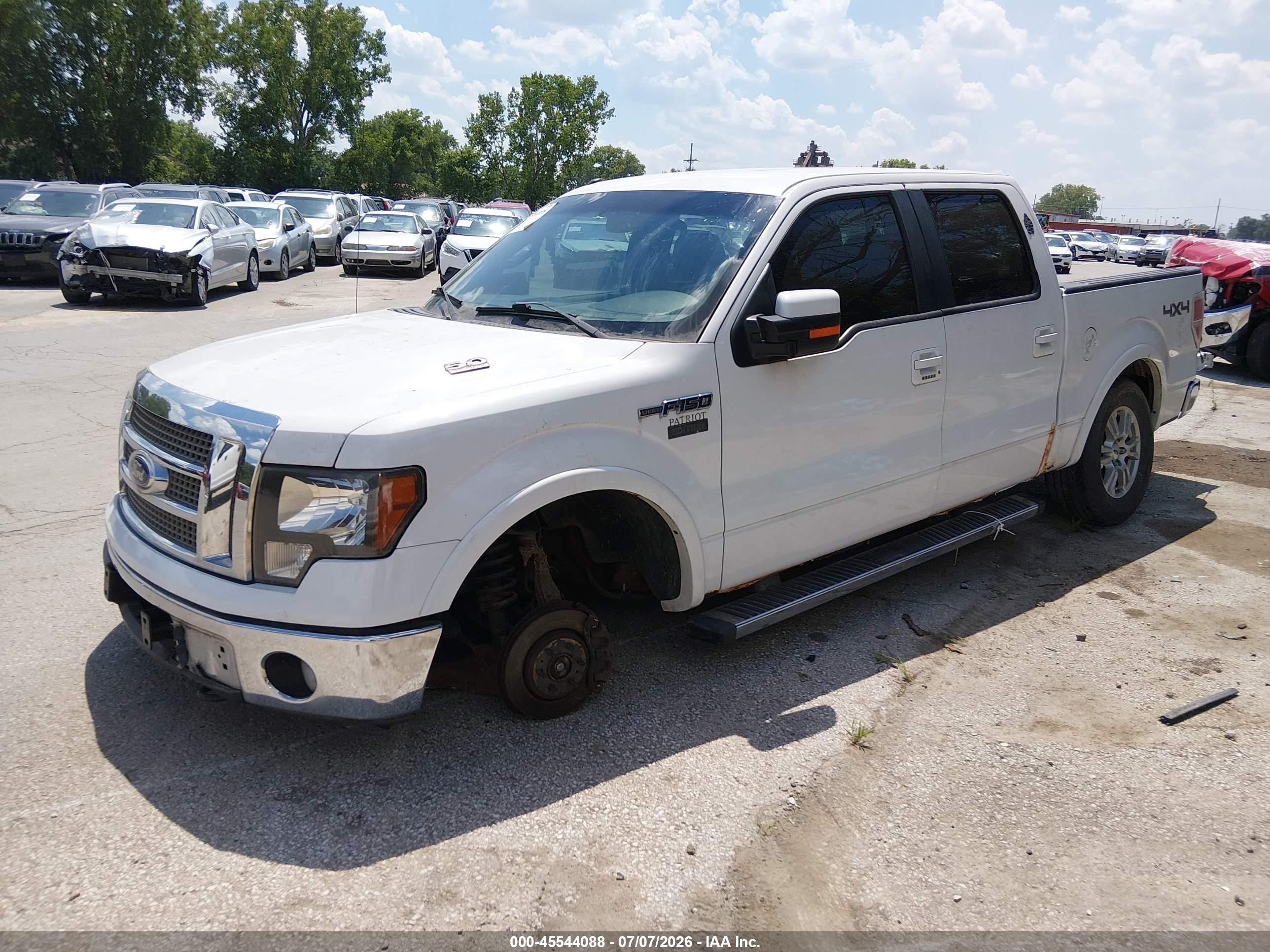 2011 Ford F-150 Lariat White vin: 1FTFW1EF2BFC50187