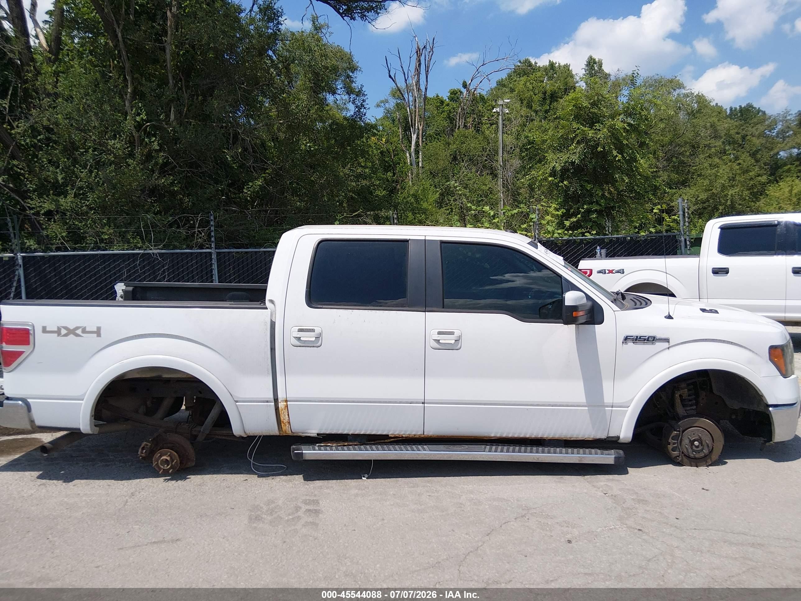 2011 Ford F-150 Lariat White vin: 1FTFW1EF2BFC50187