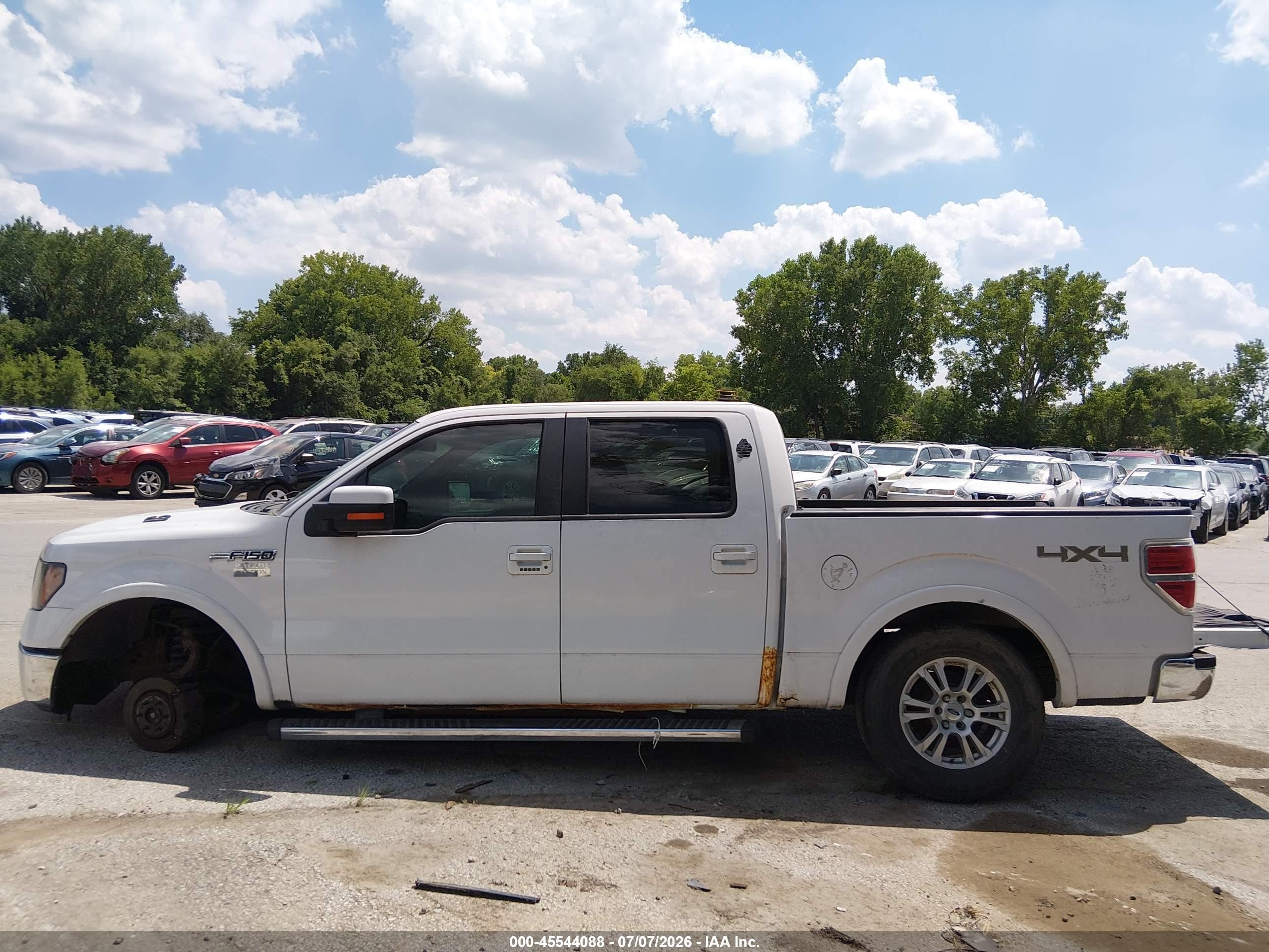 2011 Ford F-150 Lariat White vin: 1FTFW1EF2BFC50187