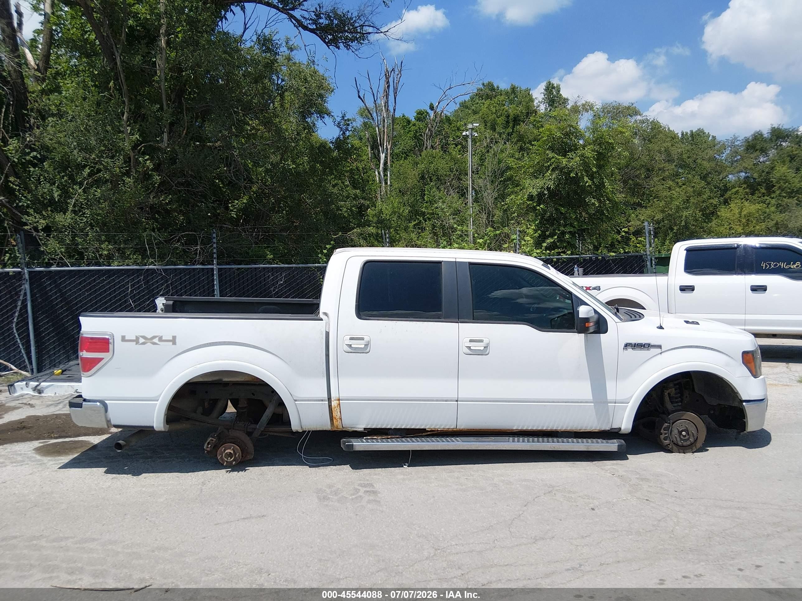 2011 Ford F-150 Lariat White vin: 1FTFW1EF2BFC50187