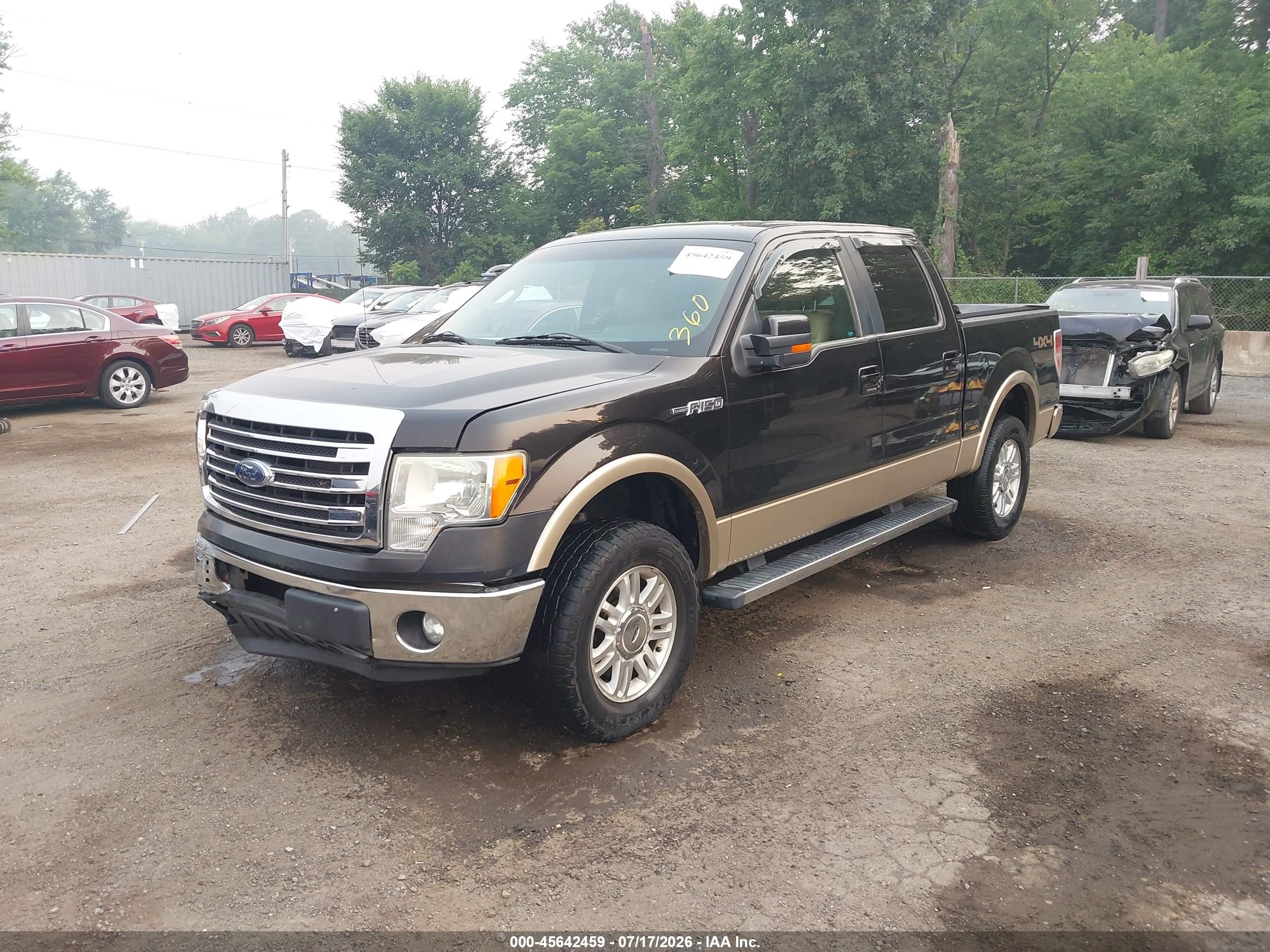 2013 Ford F-150 Lariat Black vin: 1FTFW1EF2DFA57962