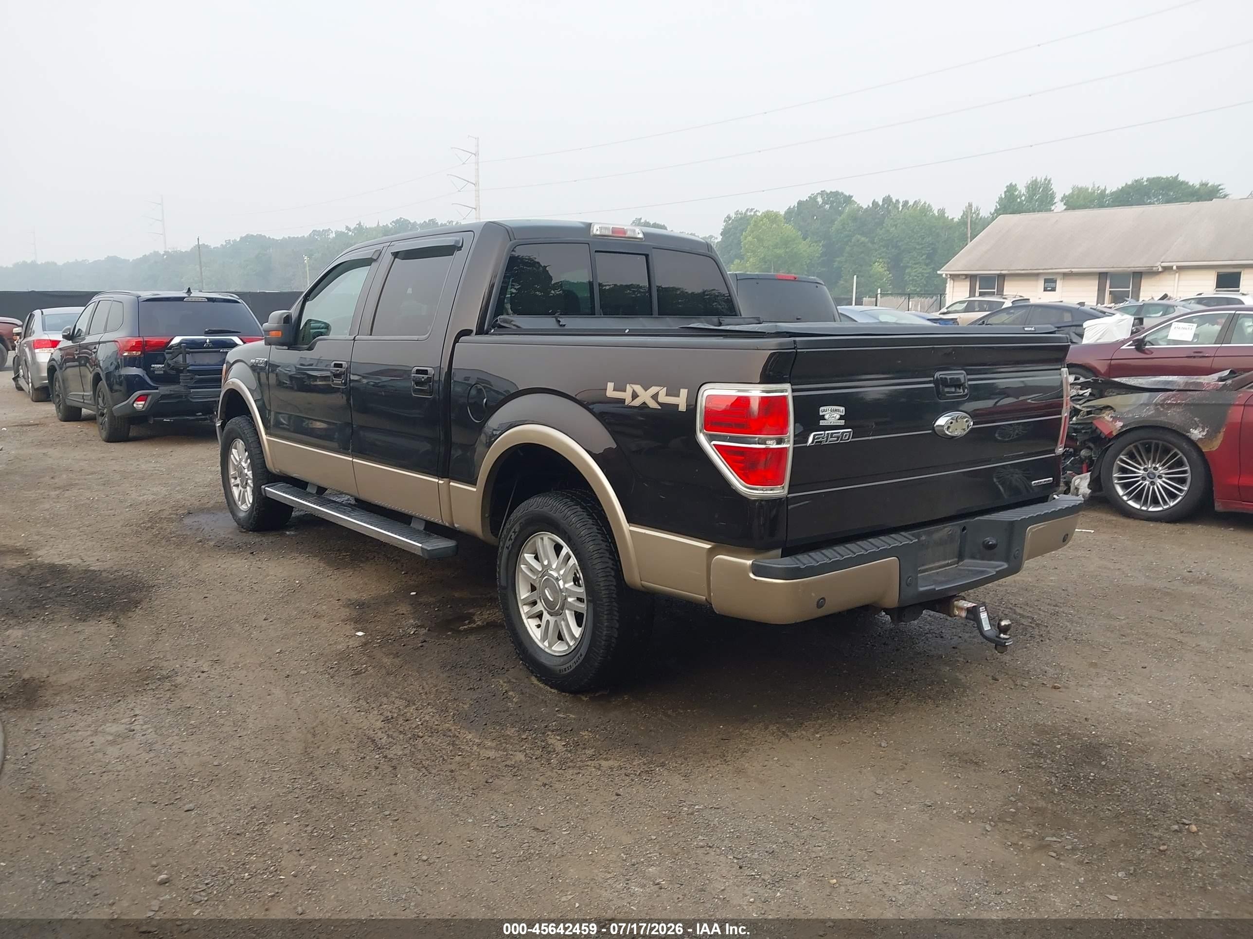2013 Ford F-150 Lariat Black vin: 1FTFW1EF2DFA57962