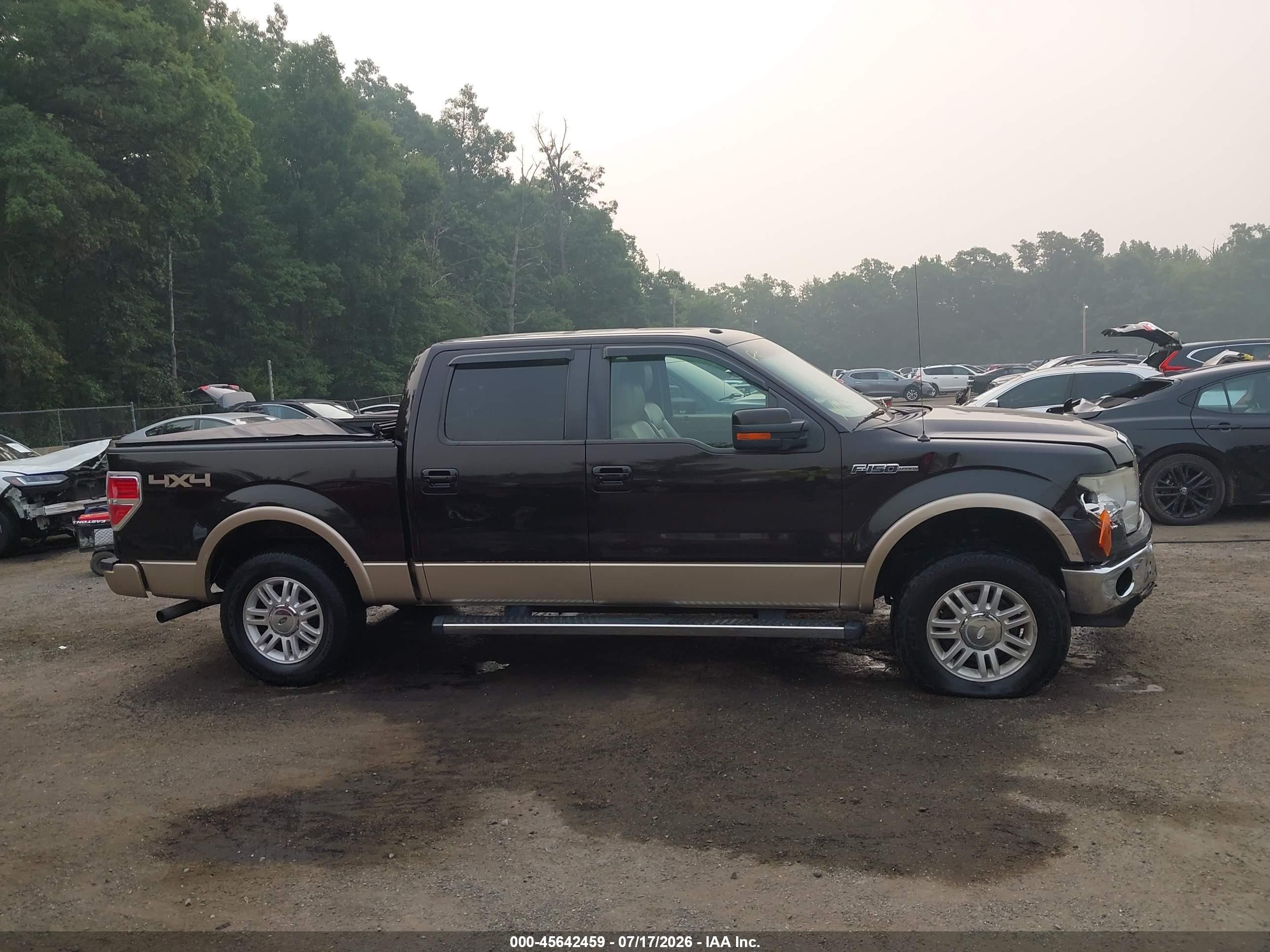 2013 Ford F-150 Lariat Black vin: 1FTFW1EF2DFA57962