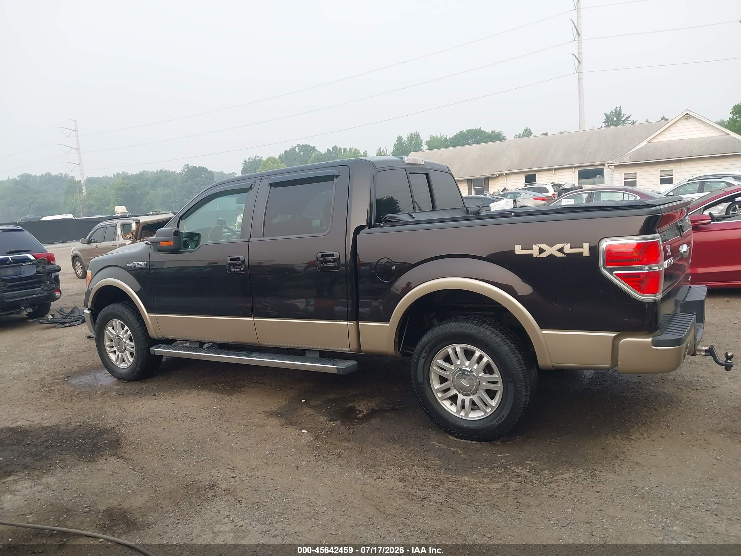 2013 Ford F-150 Lariat Black vin: 1FTFW1EF2DFA57962