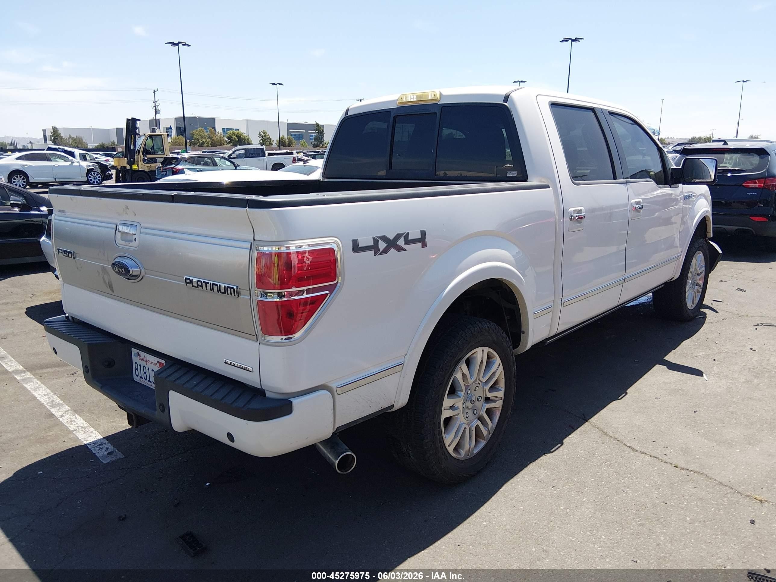 2013 Ford F-150 Platinum White vin: 1FTFW1EF2DFD11377