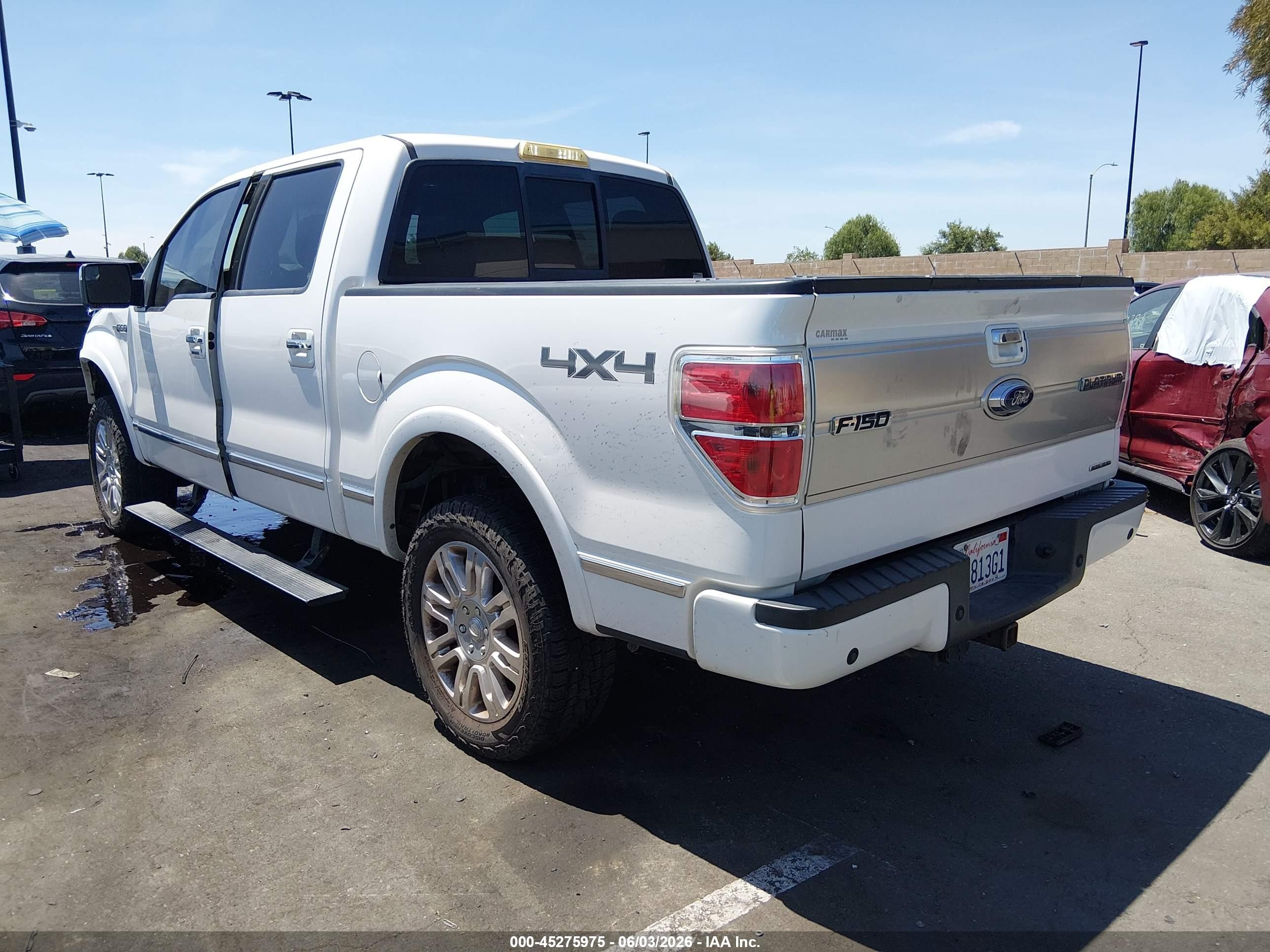 2013 Ford F-150 Platinum White vin: 1FTFW1EF2DFD11377