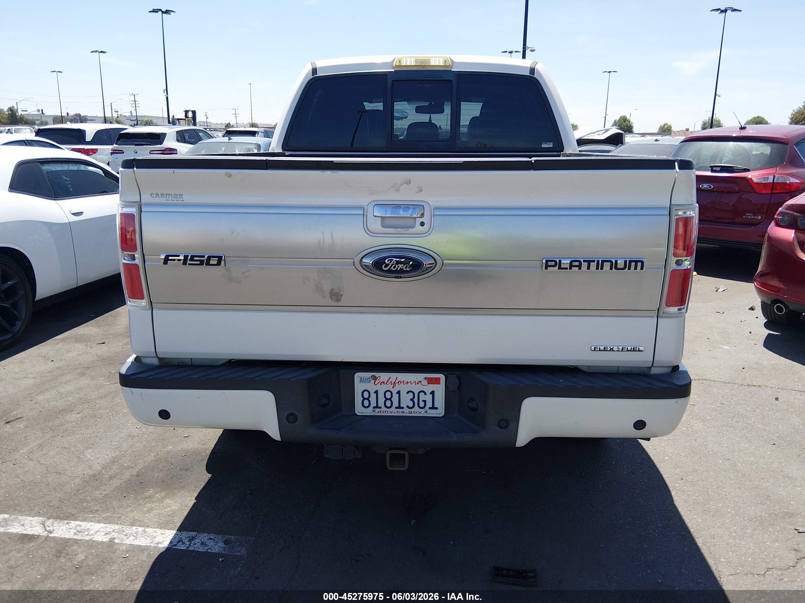 2013 Ford F-150 Platinum White vin: 1FTFW1EF2DFD11377