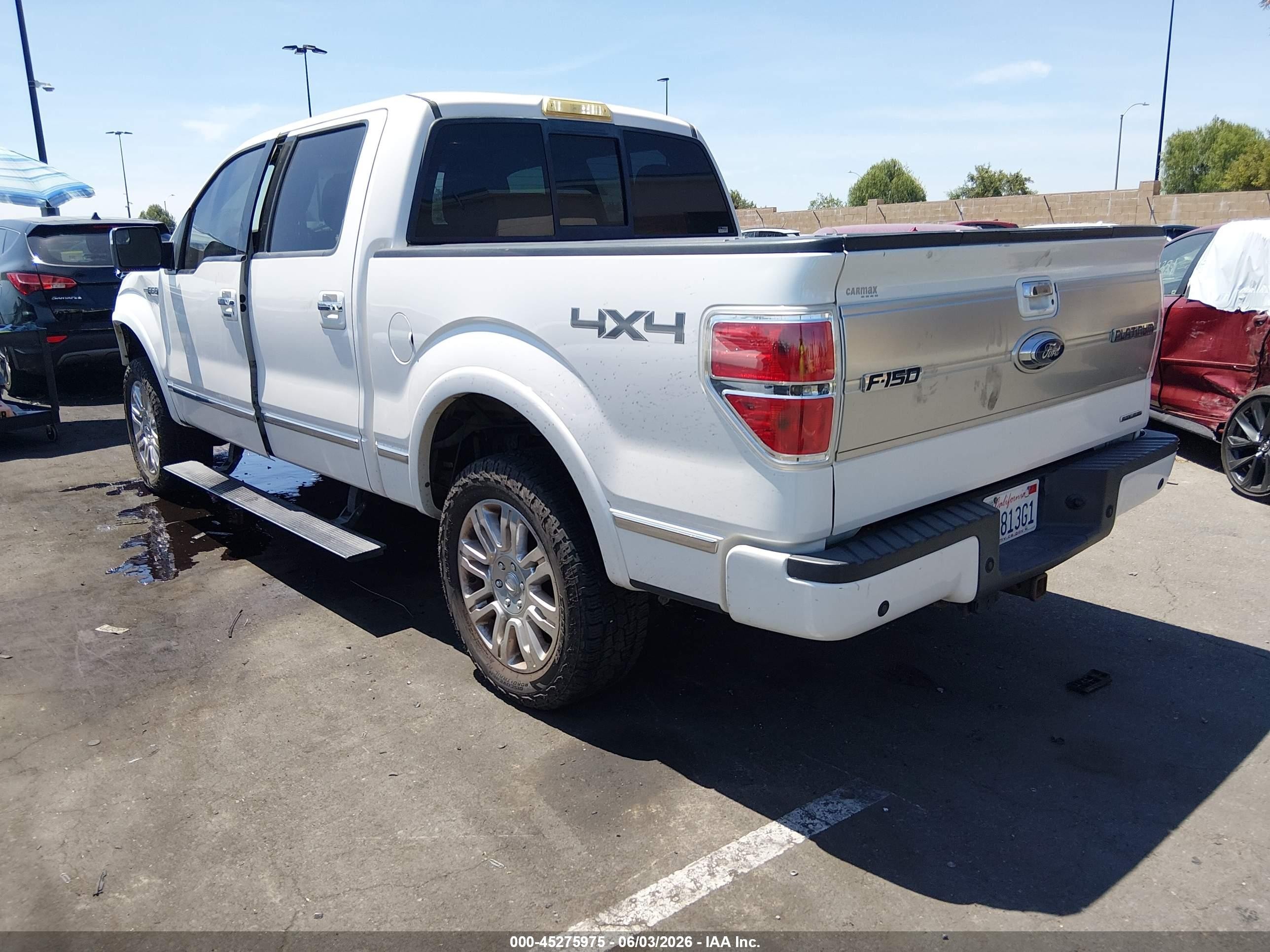 2013 Ford F-150 Platinum White vin: 1FTFW1EF2DFD11377