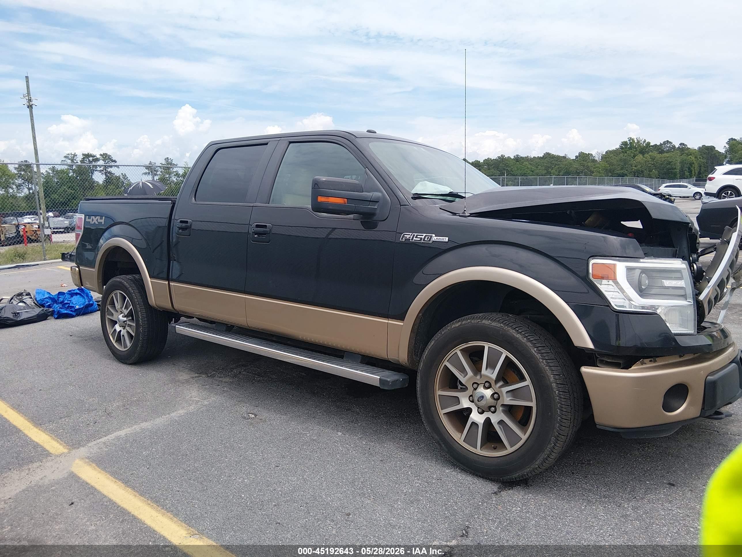 2014 Ford F-150 Lariat Black vin: 1FTFW1EF2EFC25763