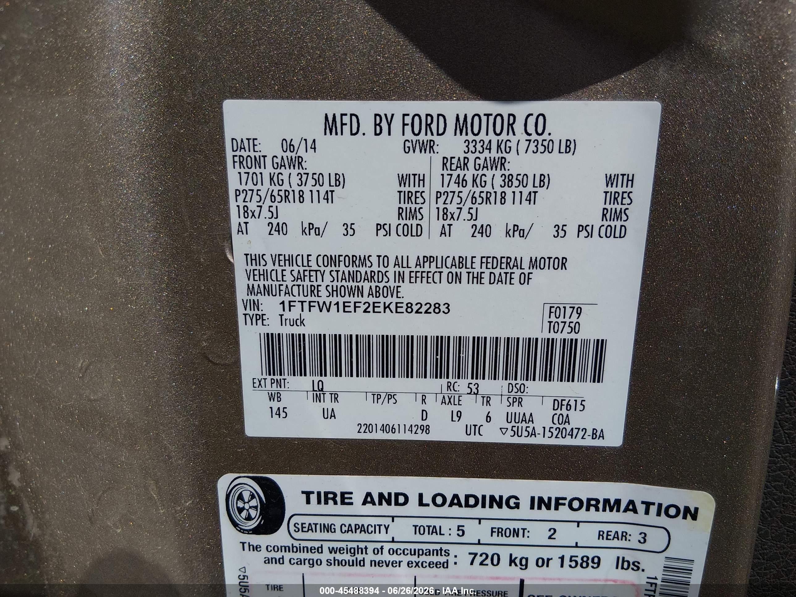2014 Ford F-150 Xlt Gold vin: 1FTFW1EF2EKE82283
