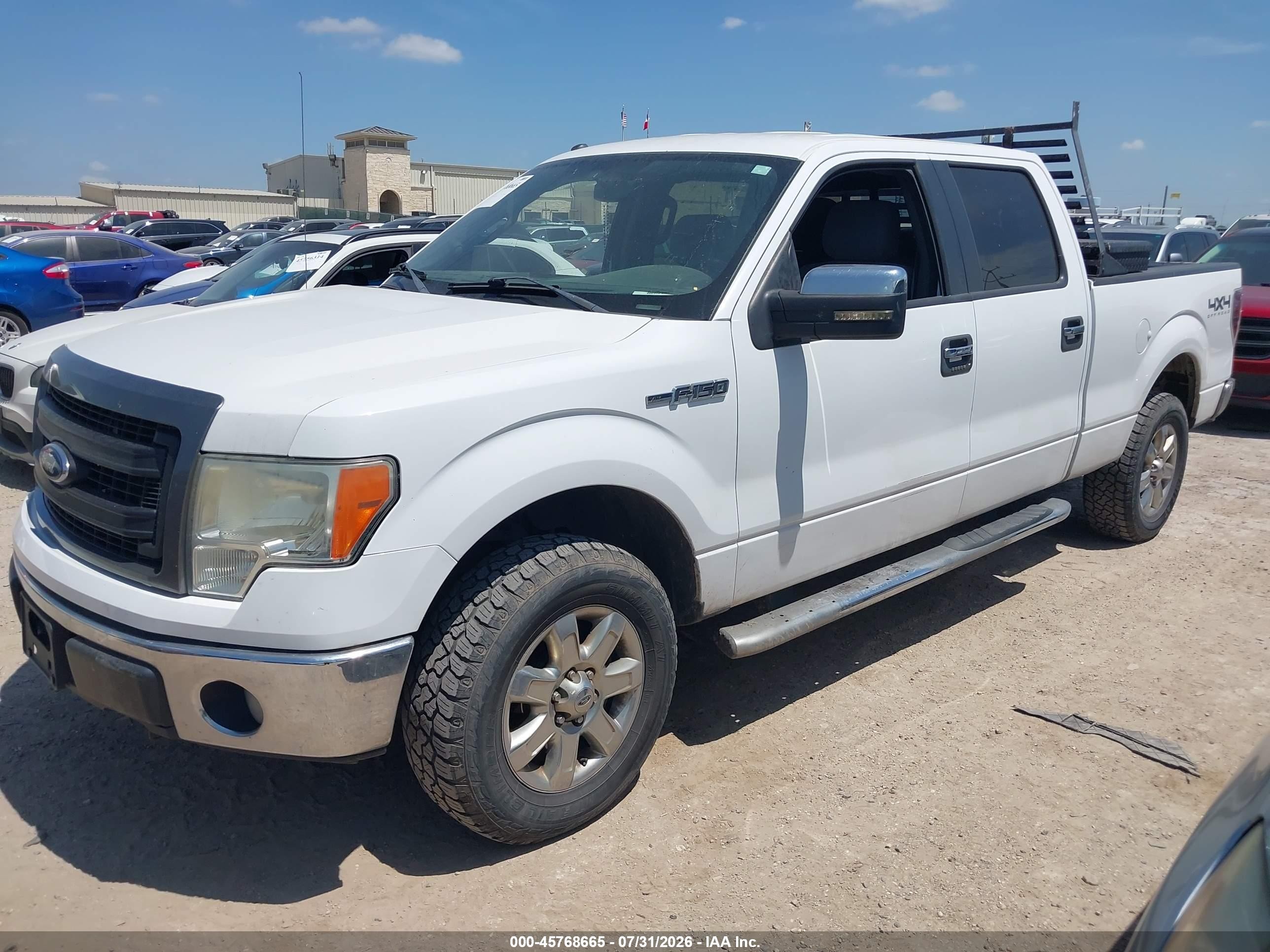 2014 Ford F-150 Xlt White vin: 1FTFW1EF2EKG04396