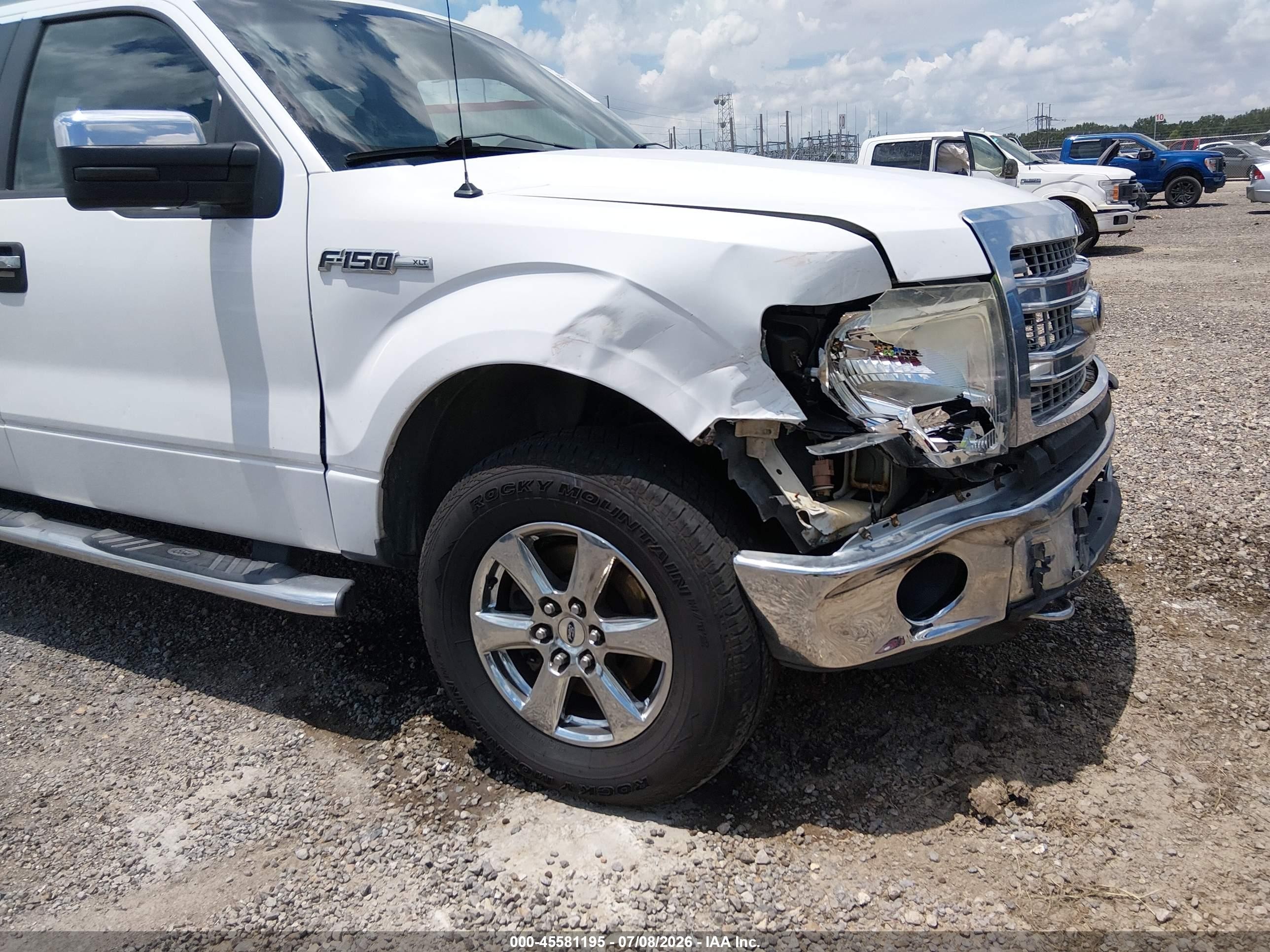 2014 Ford F-150 Xlt White vin: 1FTFW1EF2EKG25393