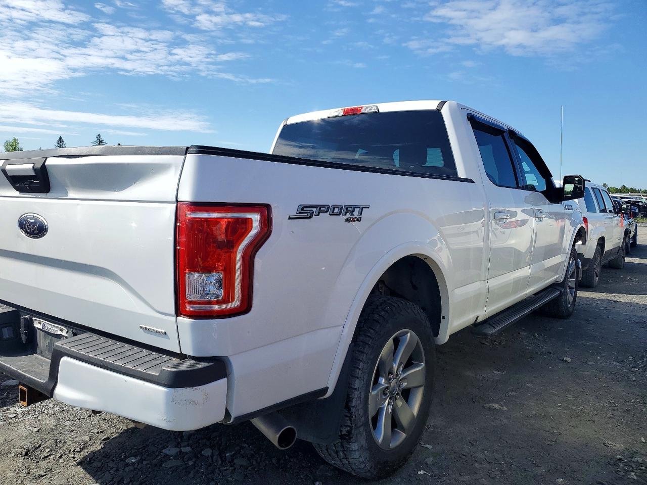 2015 Ford F150 Supercrew White vin: 1FTFW1EF2FFB72242