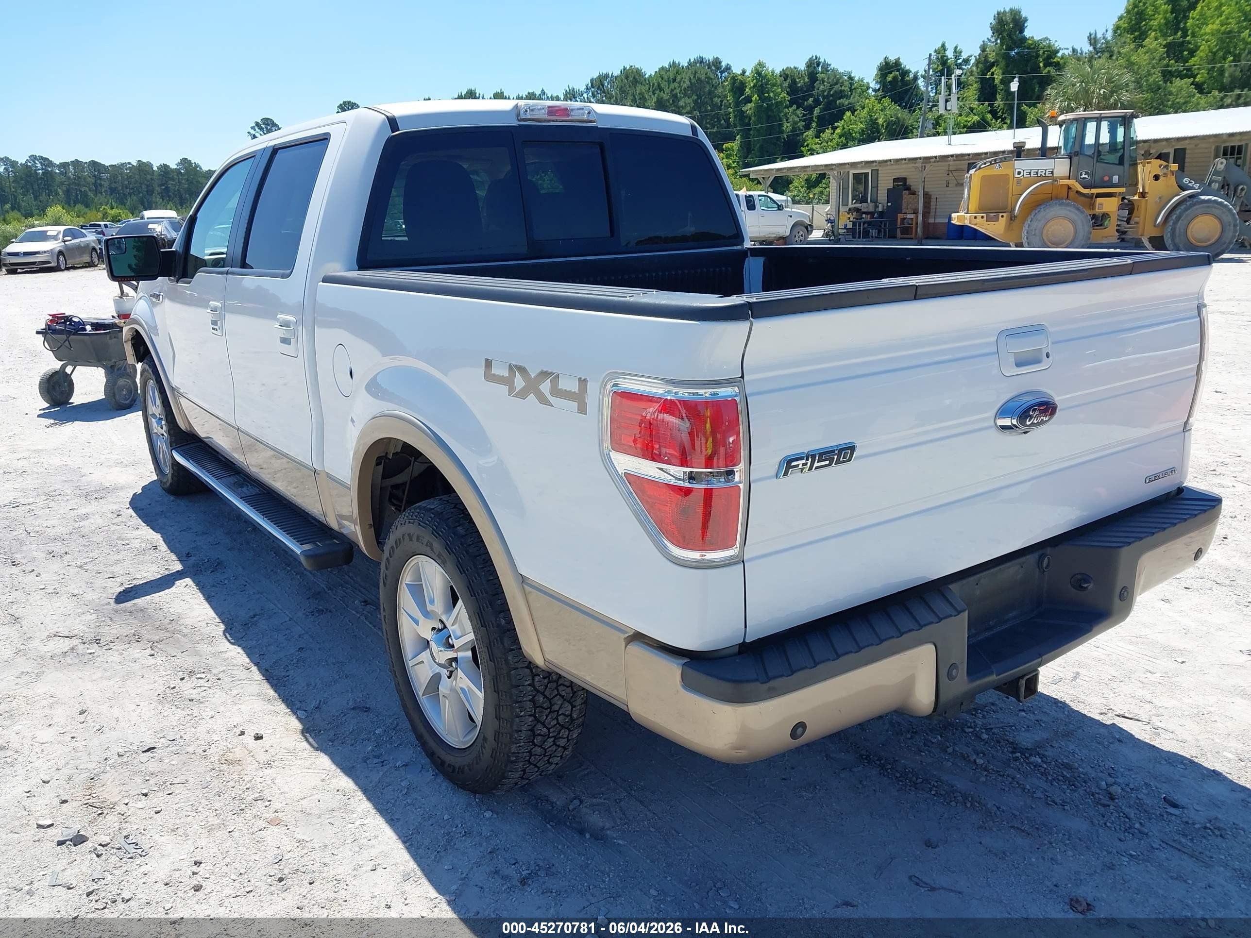 2011 Ford F-150 Lariat White vin: 1FTFW1EF3BFA68398